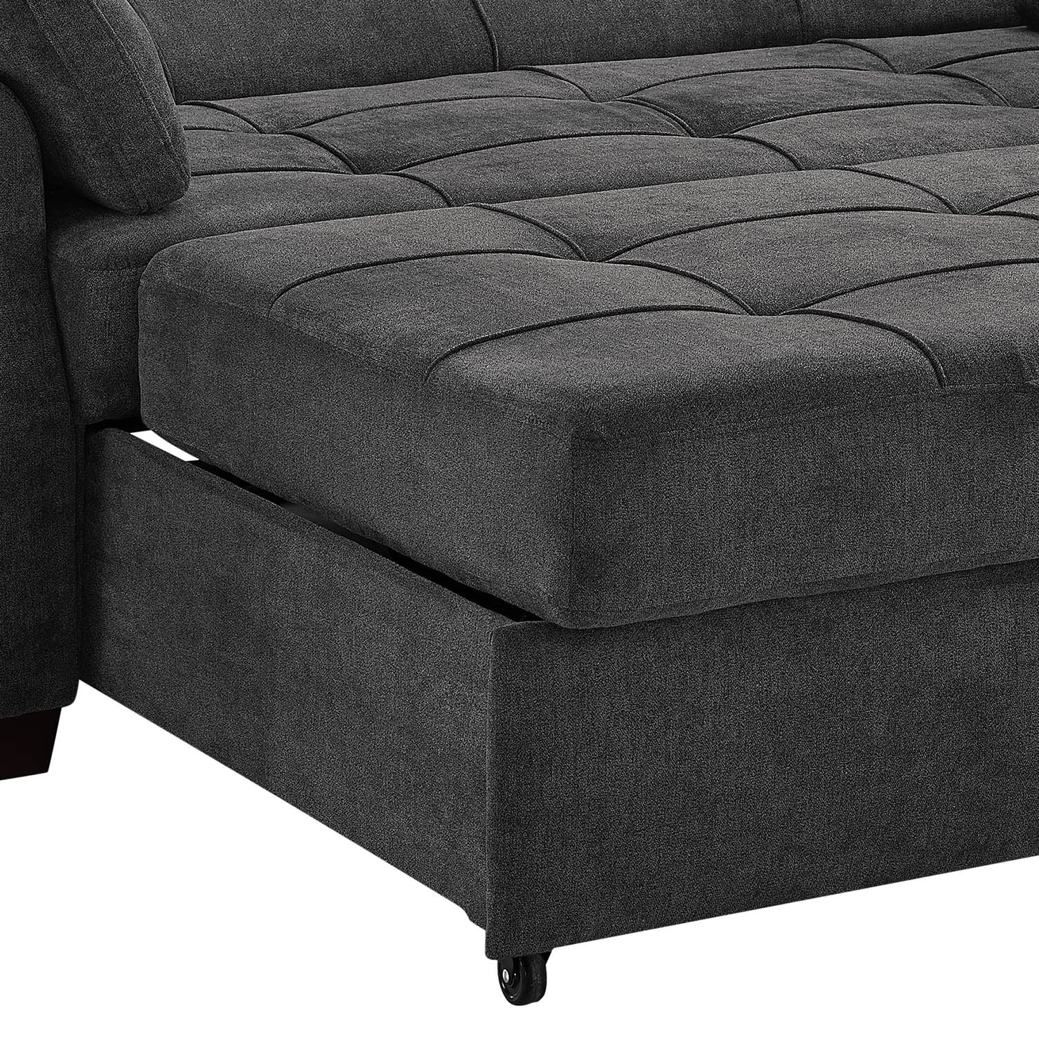 Mjkone Mid Century Reclining Loveseat Sofa for Bedroom Living Room Dark Gray