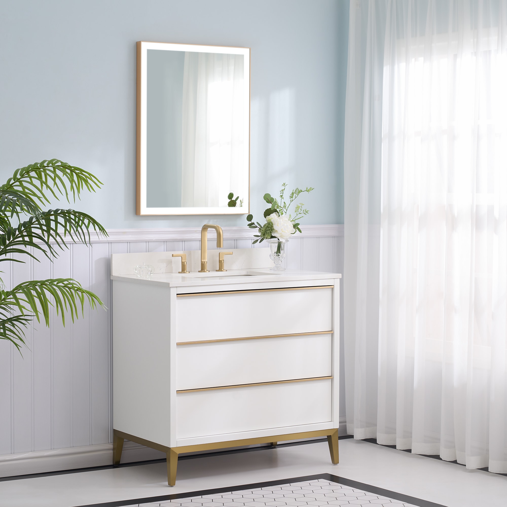 WELLFOR NOLAN36QZ-WT Bath-Vanity-Combo - View #2