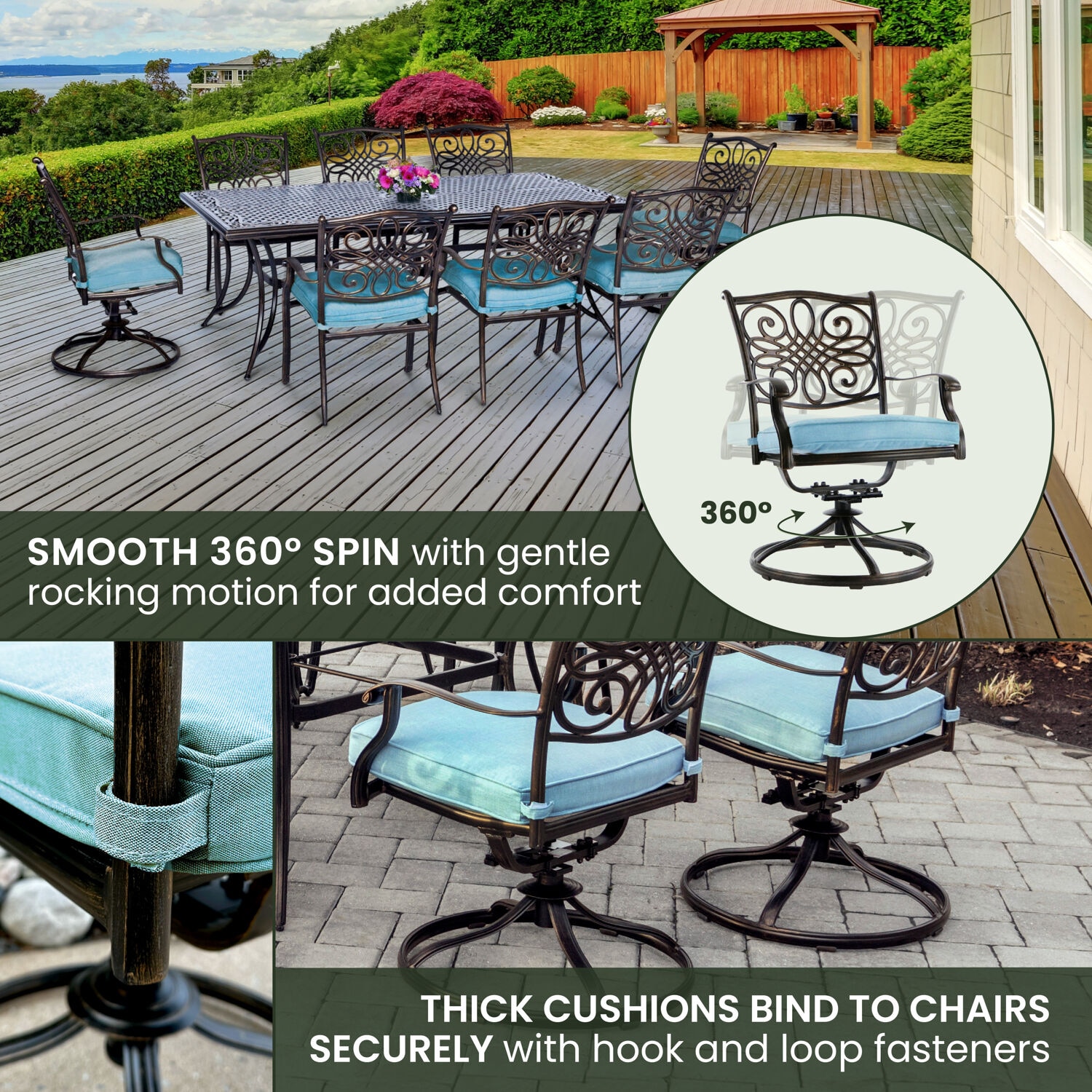 Hanover TRAD9PCSW2-BLU Patio-Dining-Sets - View #6