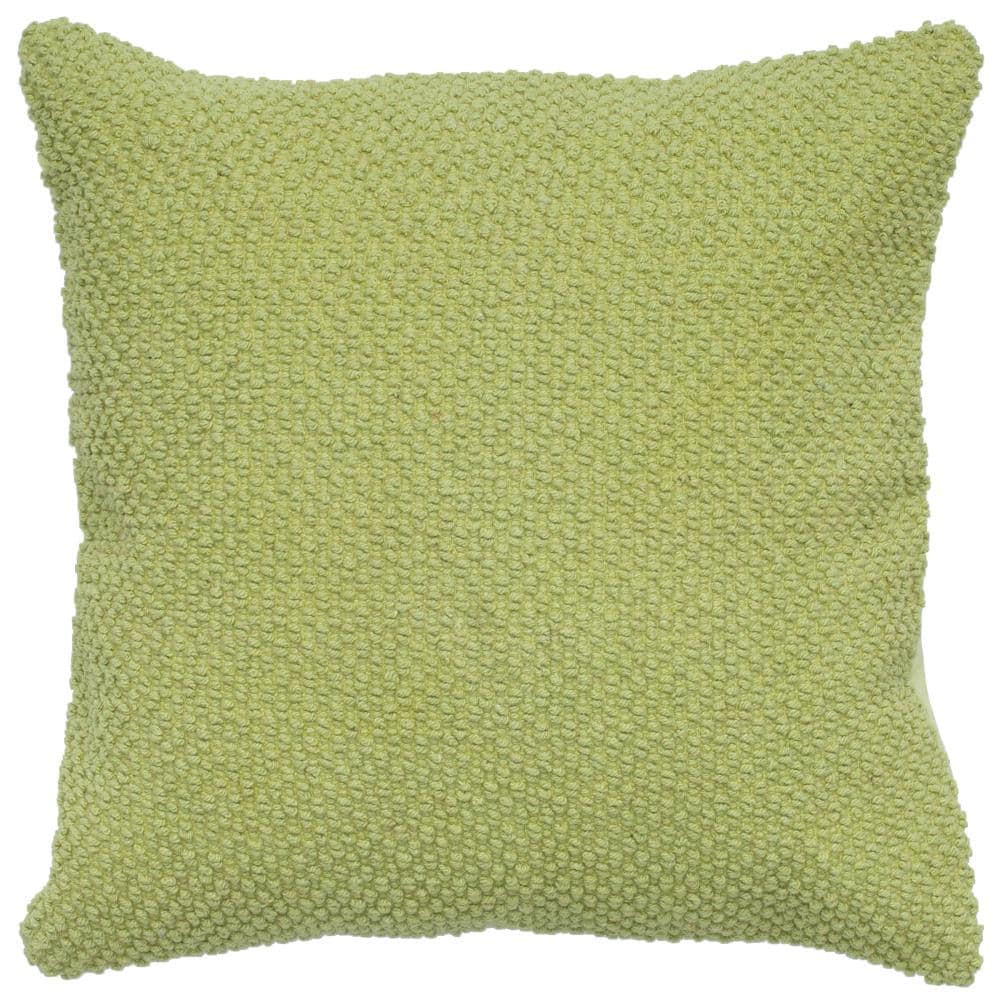 Rizzy Home T05278 Poly filled pillow 20-in x 20-in Green Square Indoor Decorative Pillow