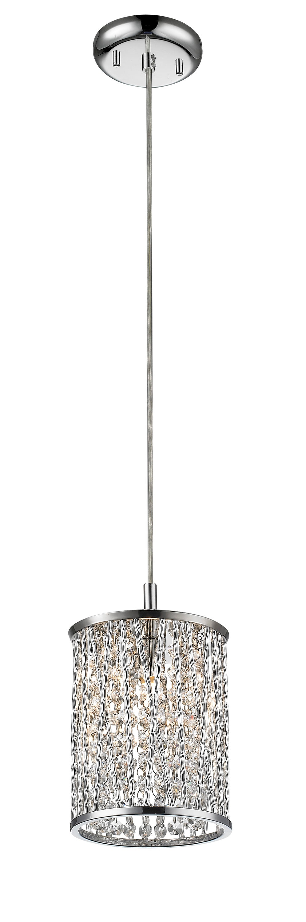 Z-Lite 872CH-RMP Terra Chrome Modern/contemporary Dome Mini Hanging Pendant light