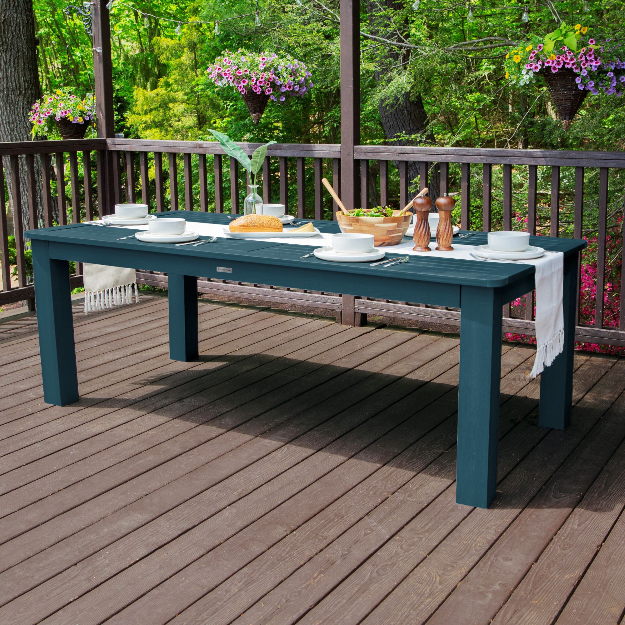 Highwood Nantucket Blue Rectangular Outdoor Dining Table 42"x84"