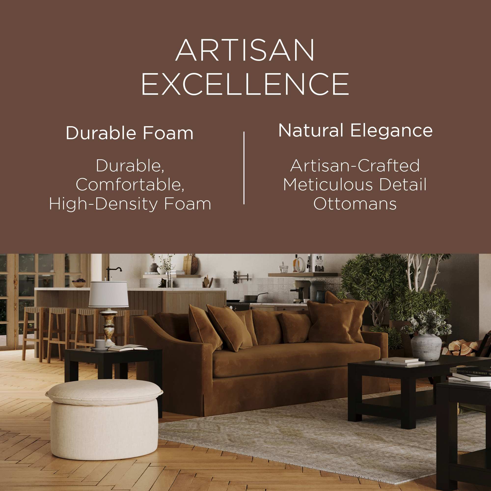 Maven Lane ML355304-FOM-CR Indoor-Ottomans - View #3