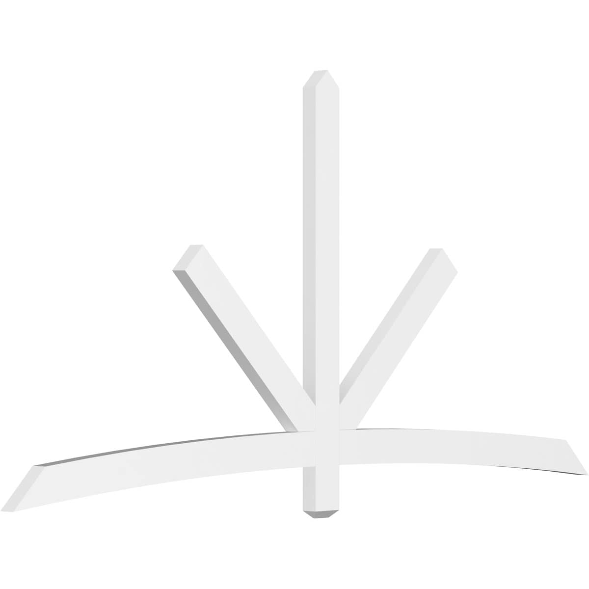 Ekena Millwork GBP096X48X0204ALB00 Alberta White PVC Gable bracket