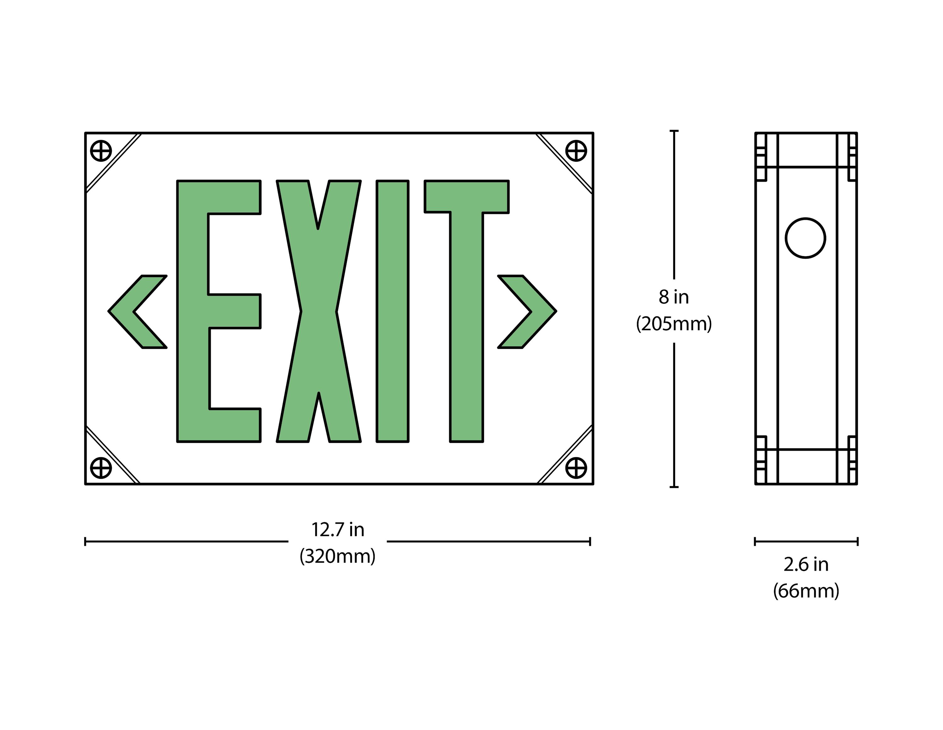Nicor Lighting EXL51UNVWHG2 Emergency-Exit-Lighting - View #9