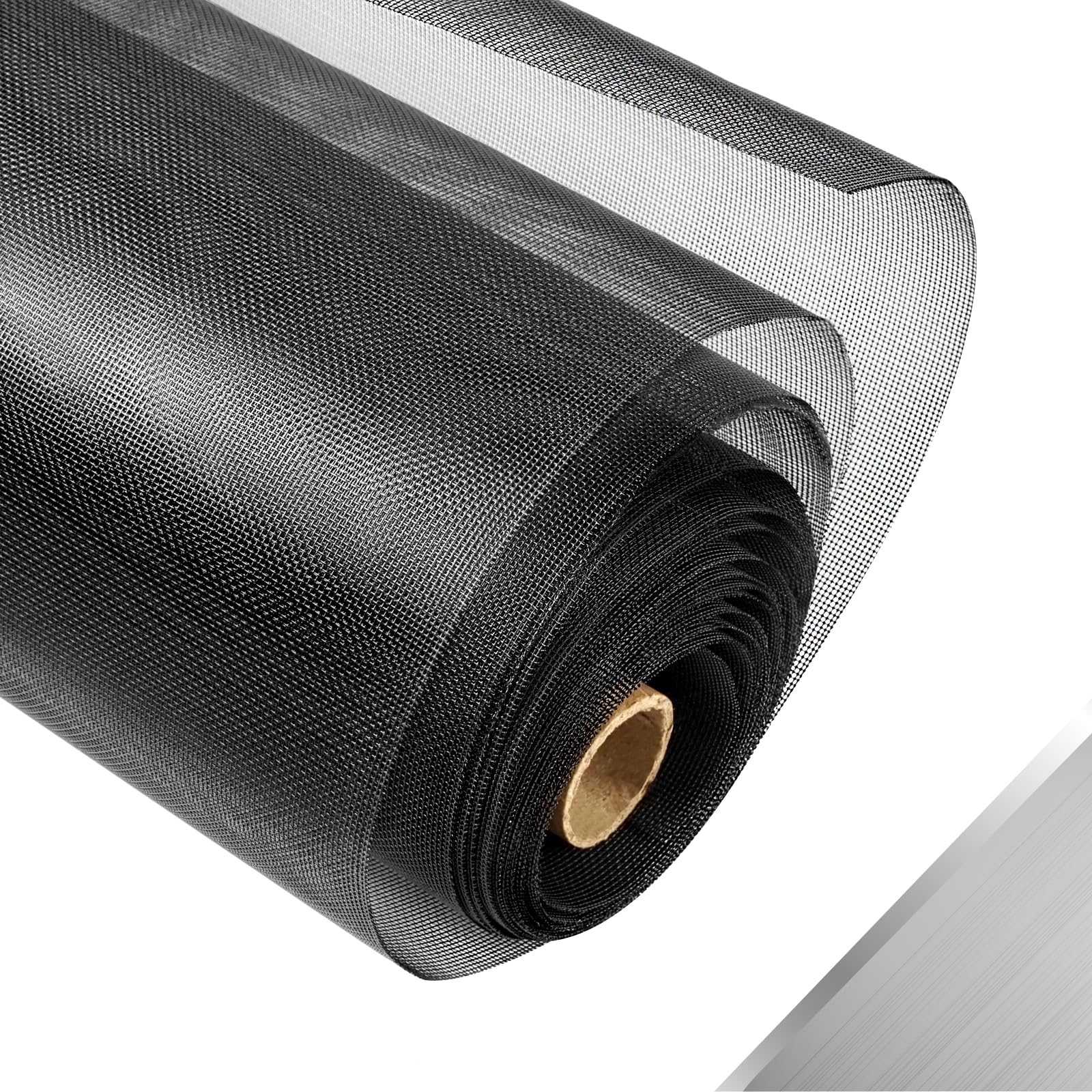 Phyfalip 304 Stainless Steel Mesh Window Screen Roll 35IN x 10FT Black Metal Screen Replacement for Window Door Patio Pet Vent Filter Porch Cage #LPF0810P675