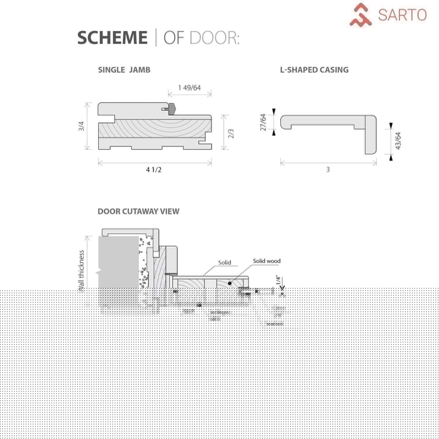 SARTODOORS LUC2555IPWS42LHI Pre-Hung-Doors - View #3