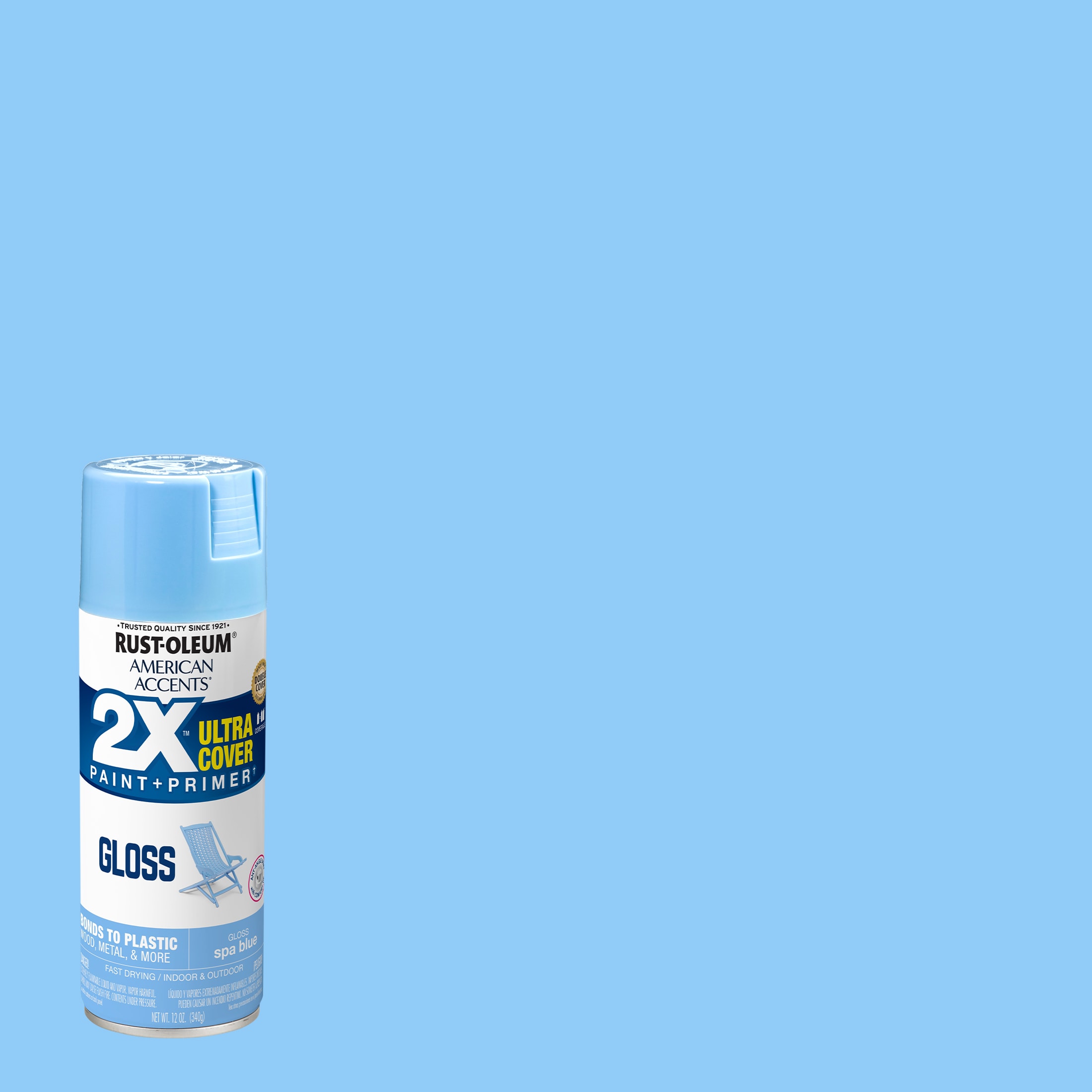 Rust-oleum 2x Ultra Cover Gloss Spa Blue Spray Paint And Primer In One 