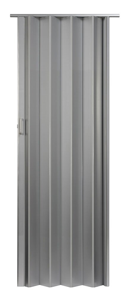 Spectrum OK3680S Oakmont 36-in x 80-in Reversible/Universal Handing Silver Vinyl Accordion Door ( Hardware Included )
