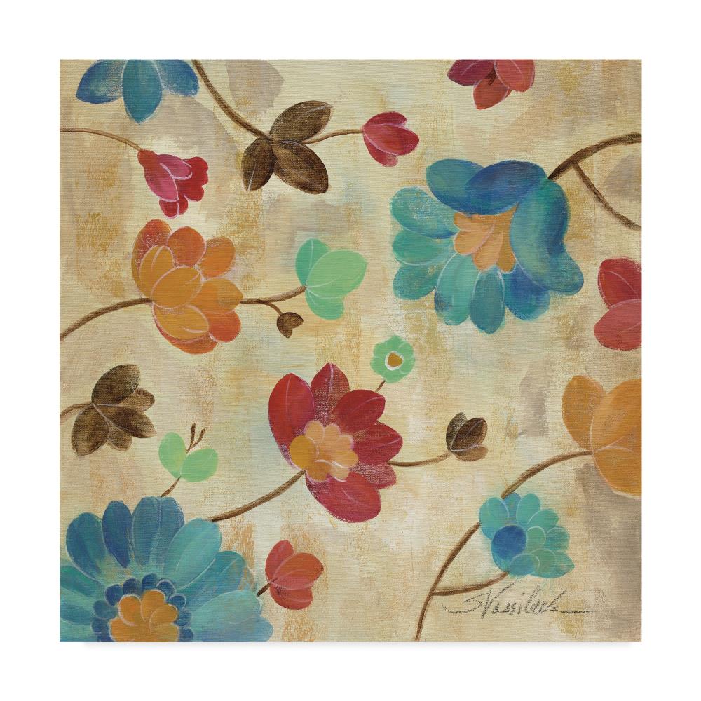 Trademark Fine Art Framed 24-in H x 24-in W Floral Print on Canvas in ...