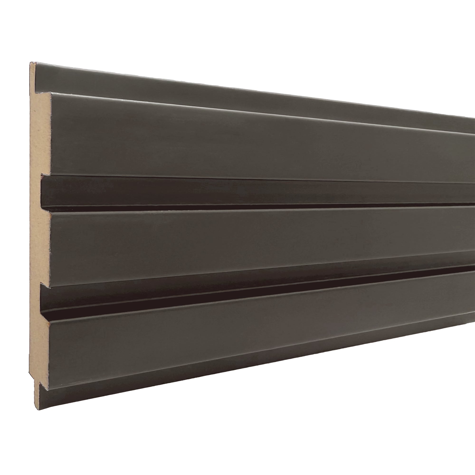  FBAGTSLATG 8 4-3/4-in x 8-ft Gray Slat wall MDF Tongue and Groove Wall Plank ( 3.17-sq ft )