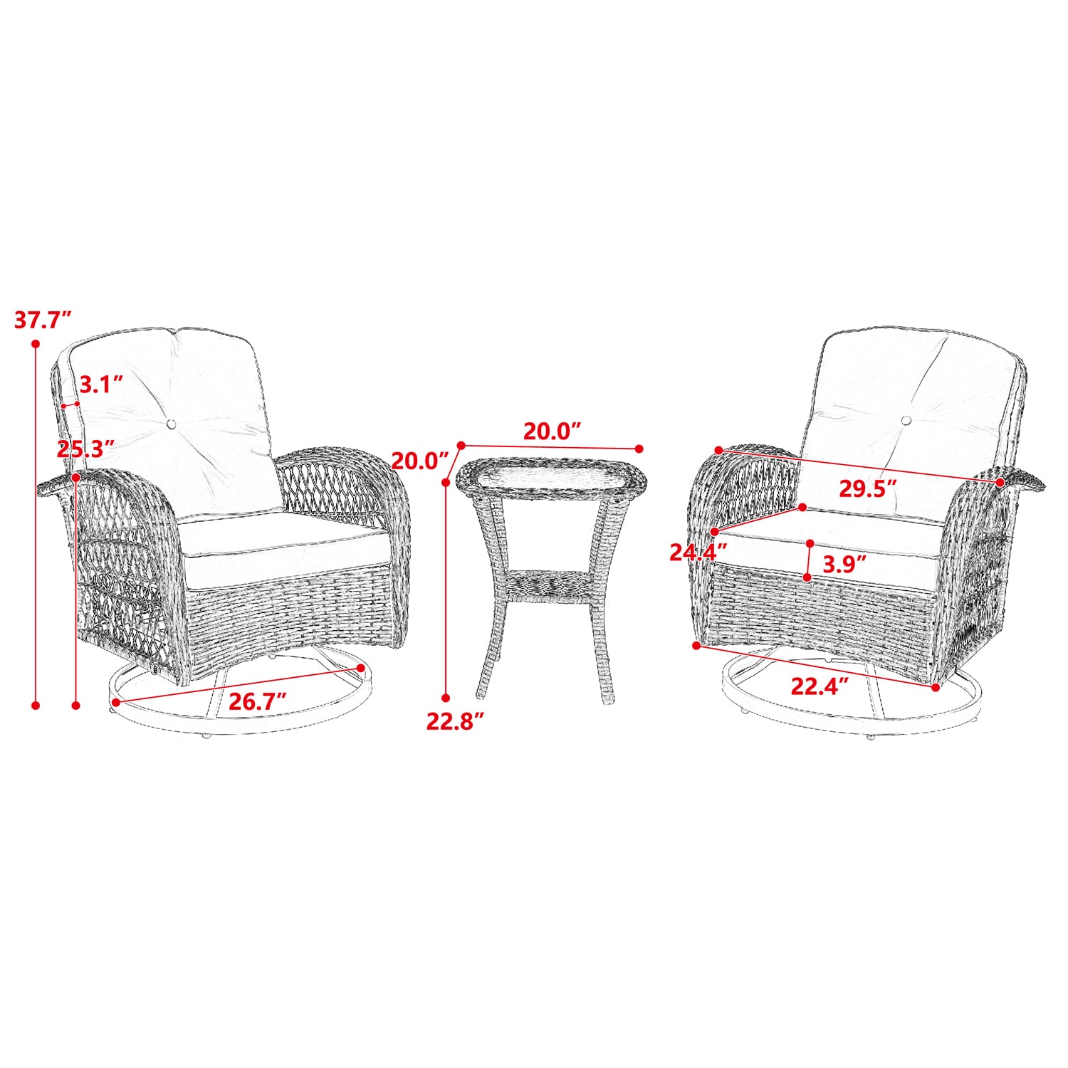 SINOFURN SYB060023BN Patio-Chairs - View #11