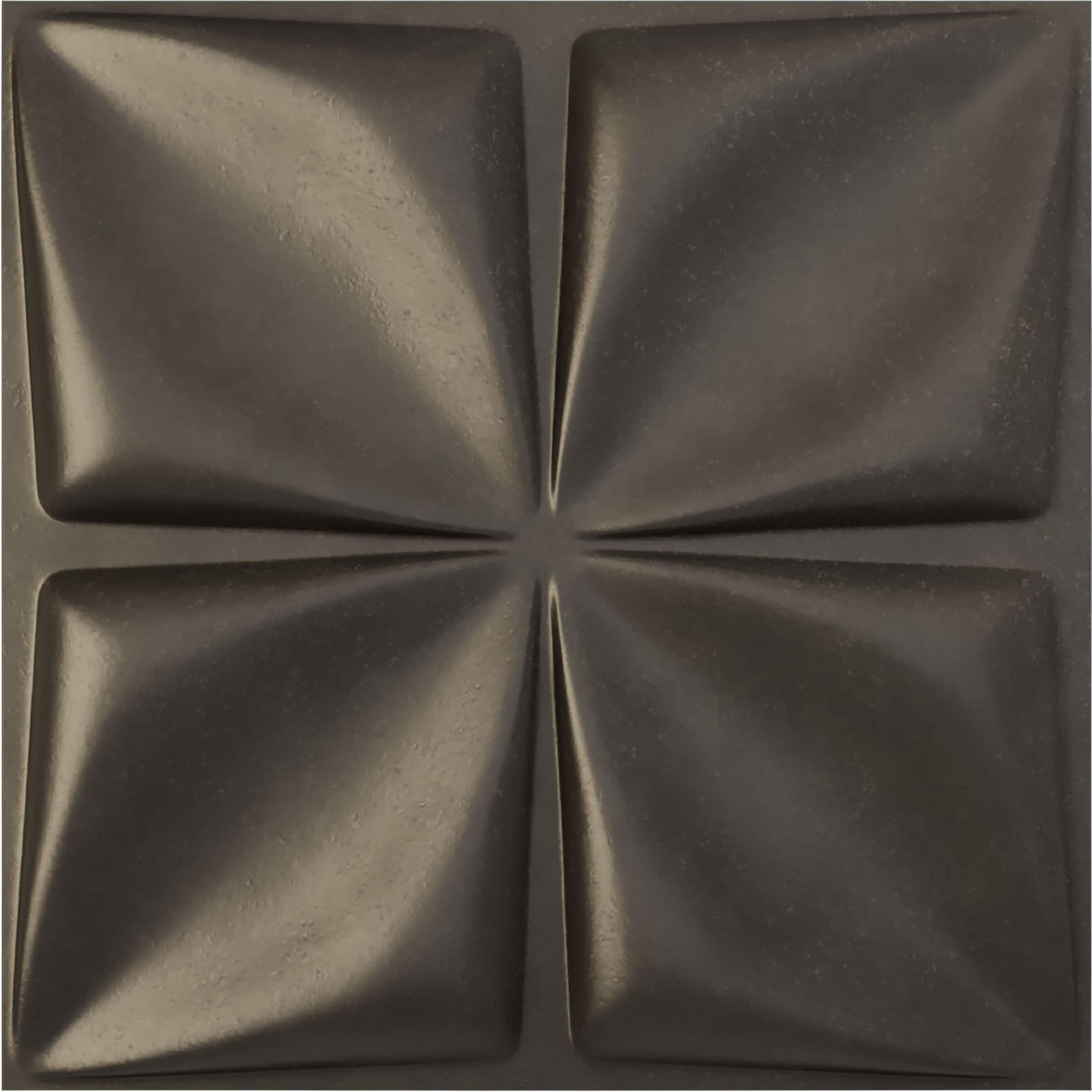 Ekena Millwork WP20X20RLDST 19-5/8-in x 19-5/8-in Embossed Paintable/Stainable Black PVC Wall Panel (