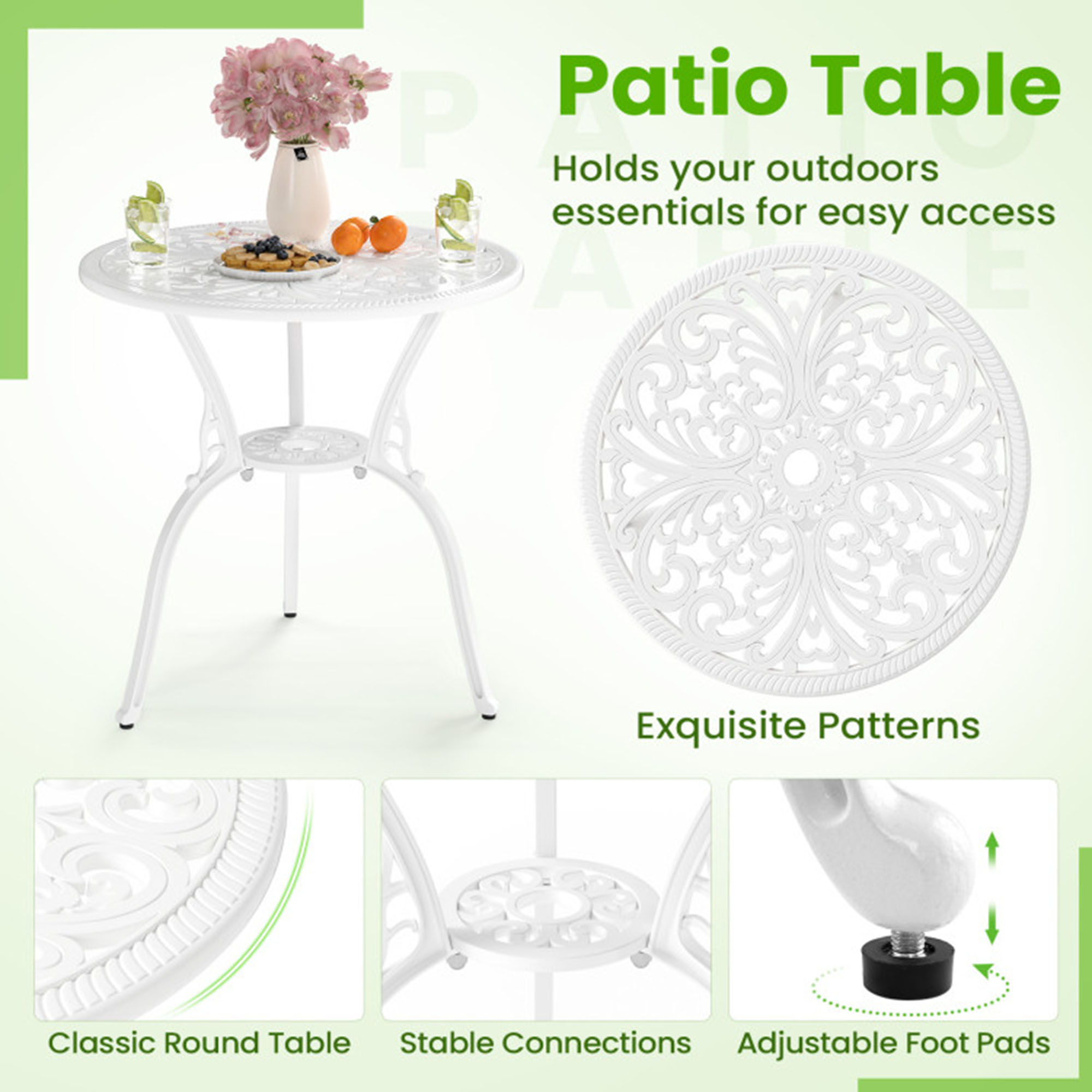 Clihome CL6030CT-WH Patio-Dining-Sets - View #5