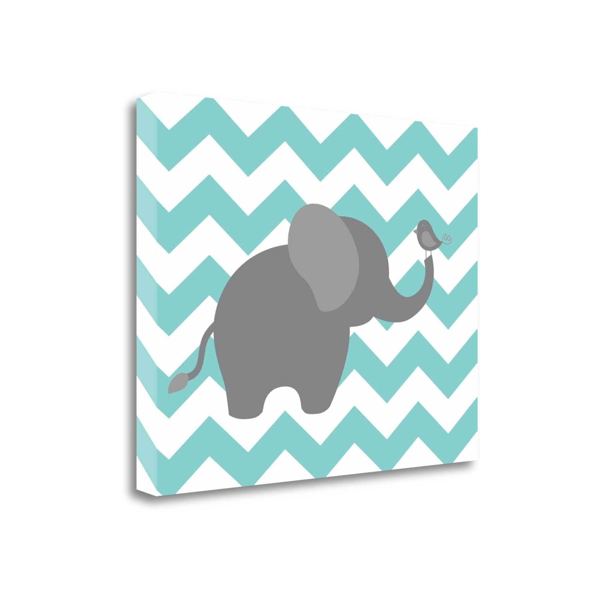 Tangletown Fine Art SBTR1140-2318C Elephant Chevron Tamara Robinson 18-in H x 23-in W Modern Print on Canvas