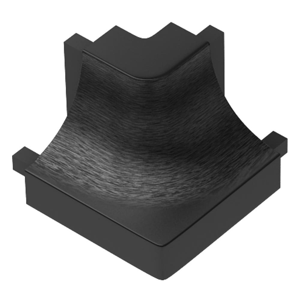 Schluter Systems E90/AHK1S/AGRB Dilex-AHK 0.5-in W x 1-in L Brushed graphite anodized aluminum Aluminum Outside corner Tile Edge Trim