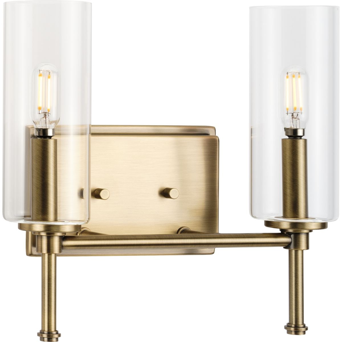 Progress Lighting P300357-163 Elara 12.5-in 2 -Light Brass Transitional Vanity light