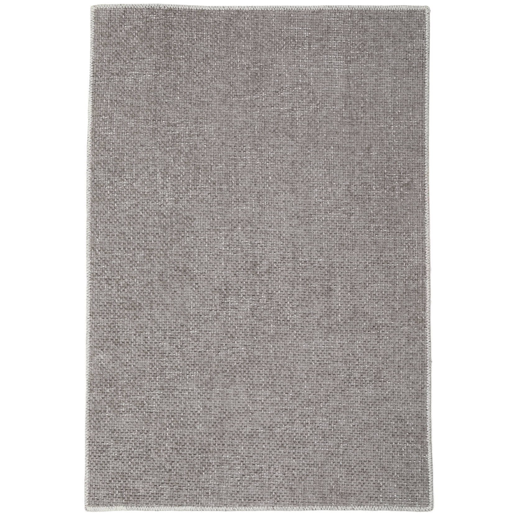 WhizMax SUNNY-PHO-10N56DZB 4 x 6 ft Chenille Khaki Rectangular Living Room Bedroom Kitchen Dining Room Solid Modern Machine Washable Area Rug