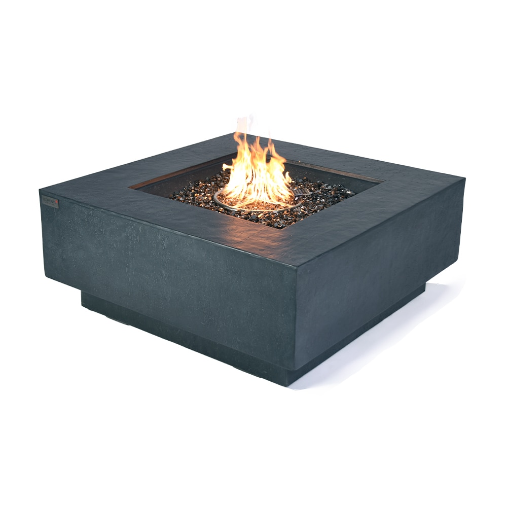 Elementi OFG413DG-LP-1 40-Inches W Dark Grey Glass fiber reinforced concrete Square Liquid propane Fire pit