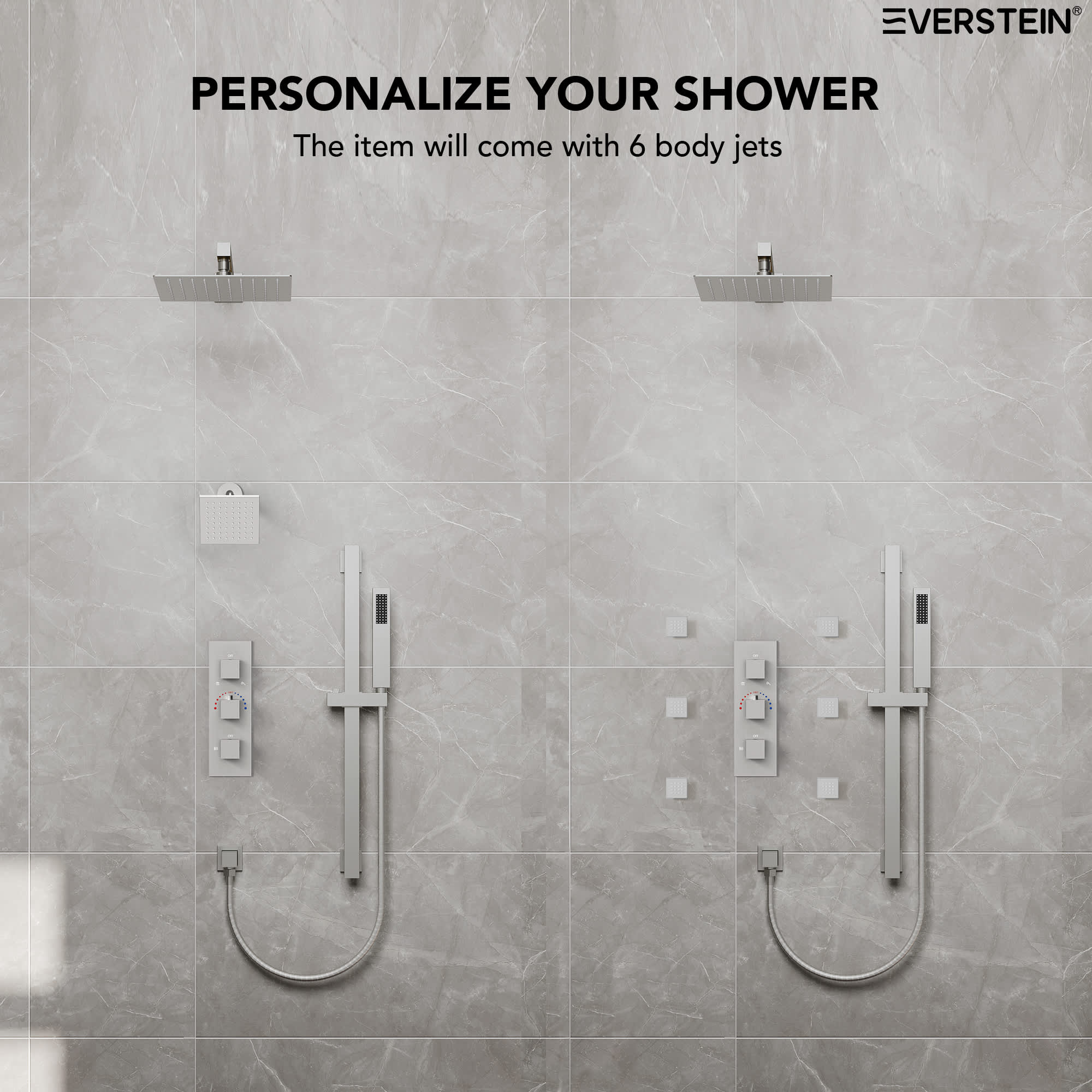 EVERSTEIN SFS-1016A-NK12 Showerhead-Bar-Panels - View #13
