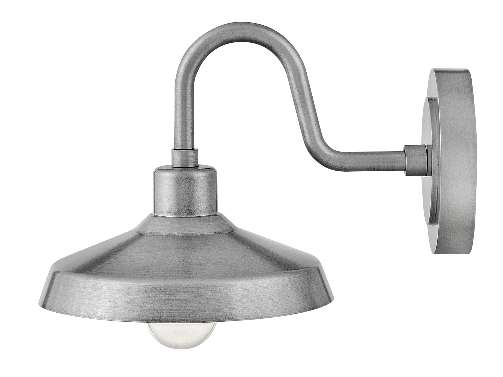 Antique Brushed Aluminum Dimmable Lantern Wall Light