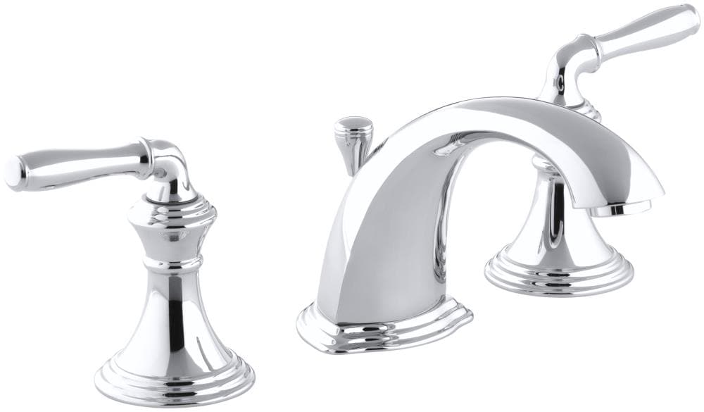 Kohler Devonshire Polished Chrome 2 Handle Widespread Watersense Bathroom Sink Faucet With Drain In The Faucets Department At Com - How To Tighten A Kohler Bathroom Faucet Base