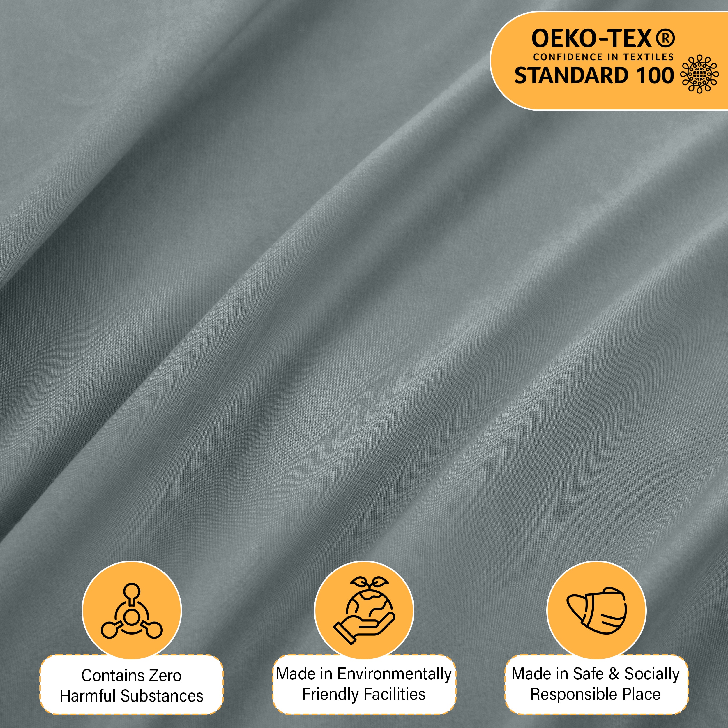 Lux Decor Collection 4PC PSHT Q GRY Sheet-Sets - View #5
