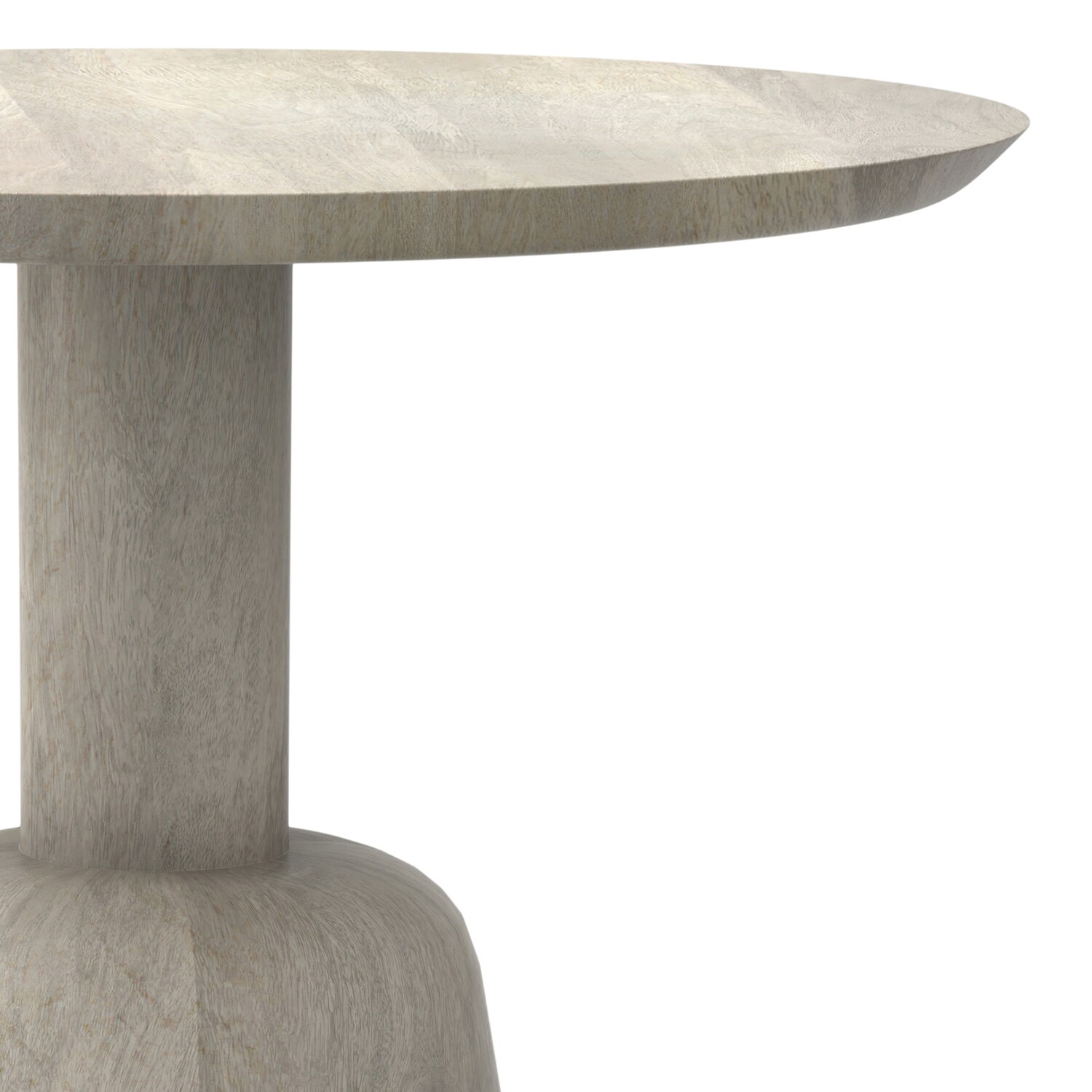 Finchley White Wash Solid Mango Wood Round Side Table