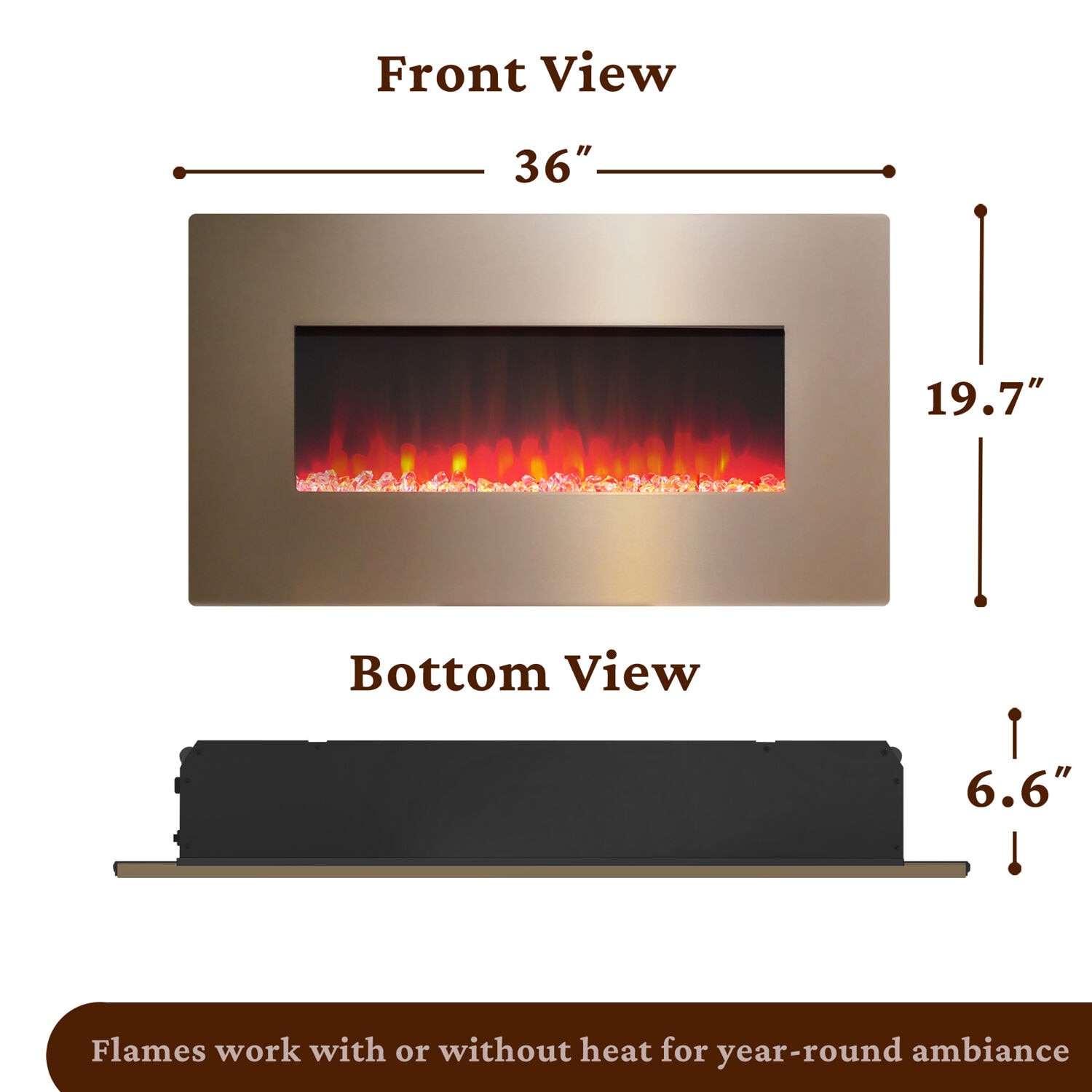 Cambridge CAM36WMEF-1BR Electric-Fireplaces - View #3