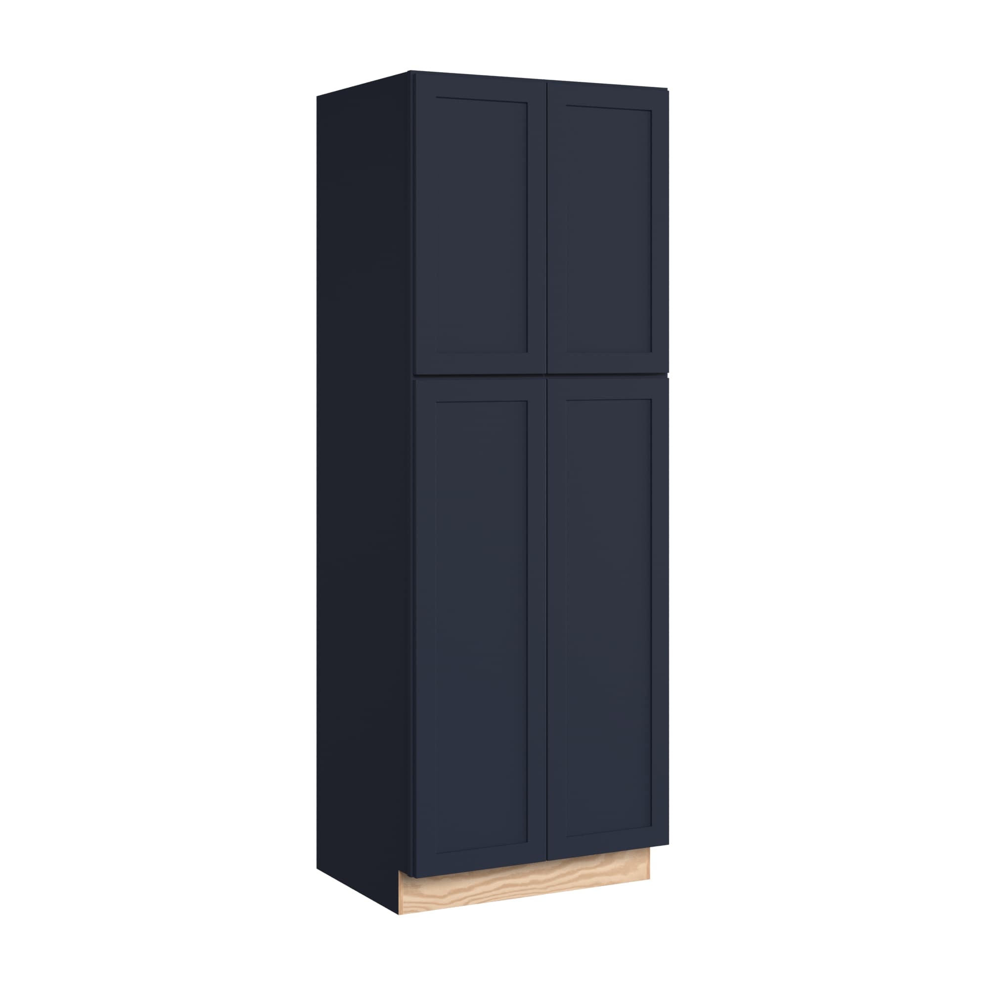KraftMaid Momentum U302484.ET.SHG77 Deveron 30-in W x 84-in H x 24-in D Midnight Pantry Fully assembled Plywood Cabinet (Recessed Panel Shaker)