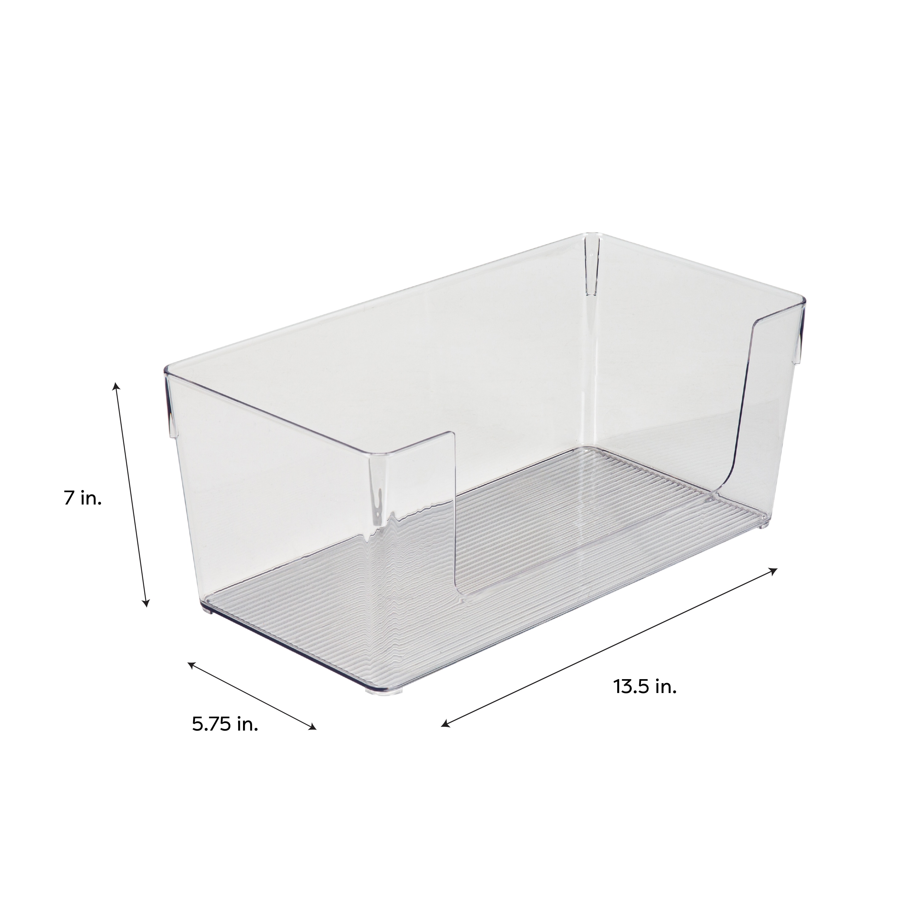 Simplify Clear Plastic Storage Drawer 5.7-in H x 7-in W x 13.5-in D in ...