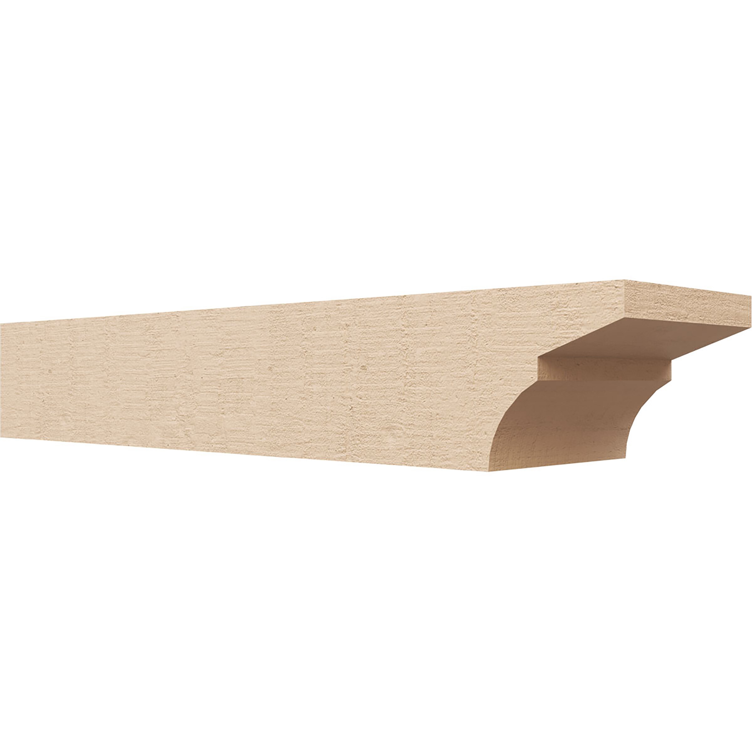 Ekena Millwork RFTU06X04X24MONRCPR Monterey Woodgrain 6-in x 4-in x 24-in Brown Urethane Standard bracket