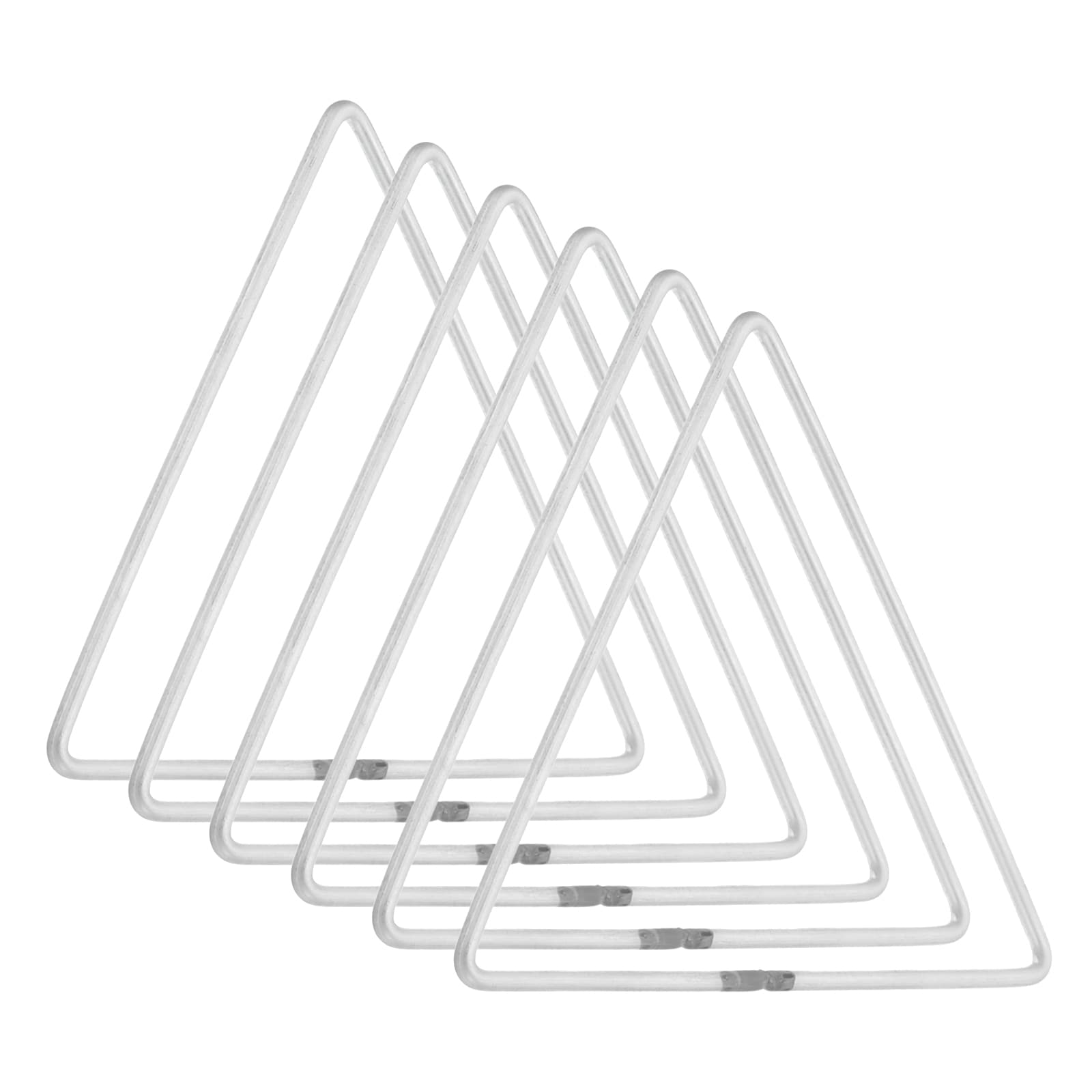 PATIKIL 4 Inch Triangle Dream Catcher Rings 6pcs Metal Christmas Macrame Wreath Floral Ring Hoop for Home DIY Craft Wedding Wall Hanging Decorations Silver