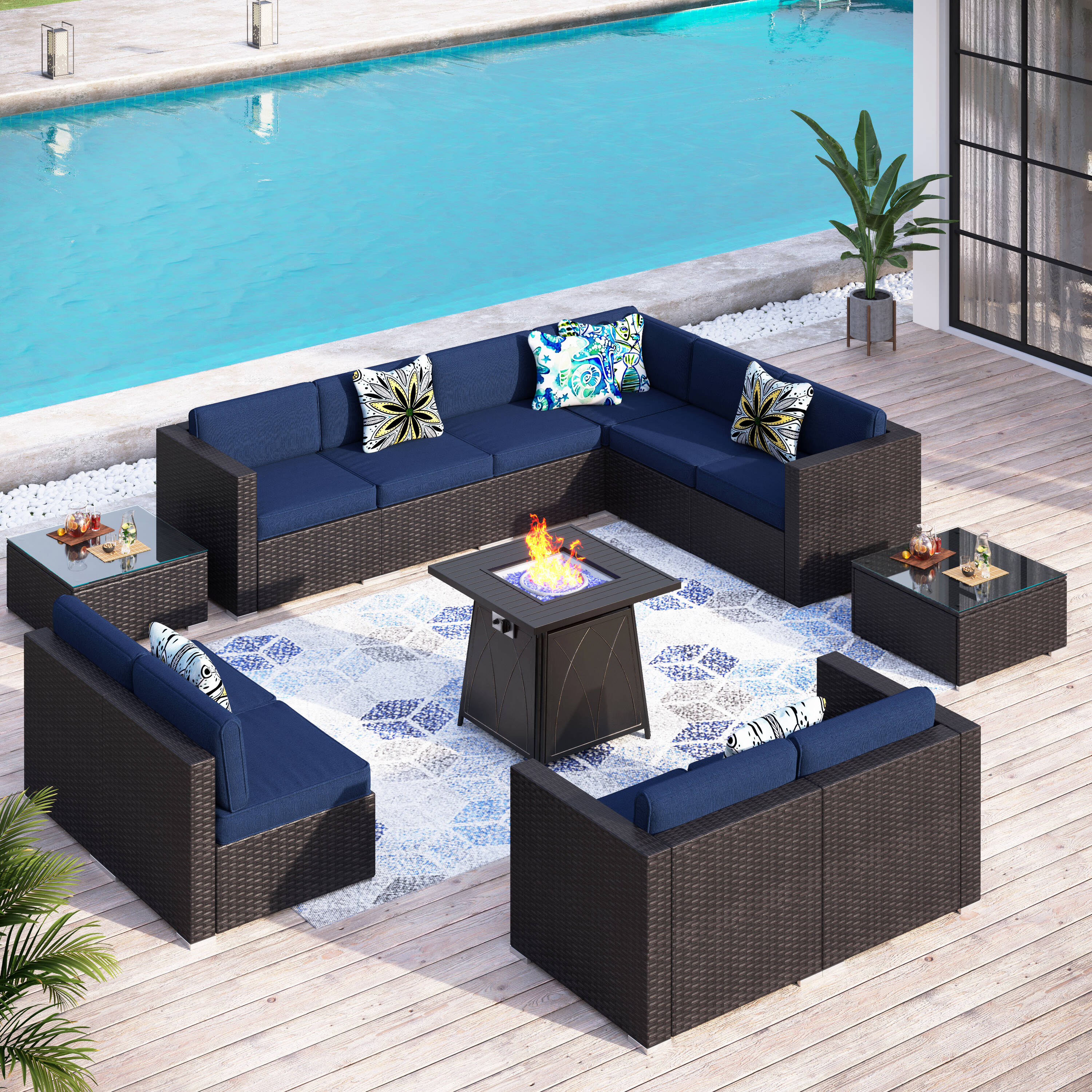 13PCS Patio Furniture Set Patio Furniture Sets At Lowes.com