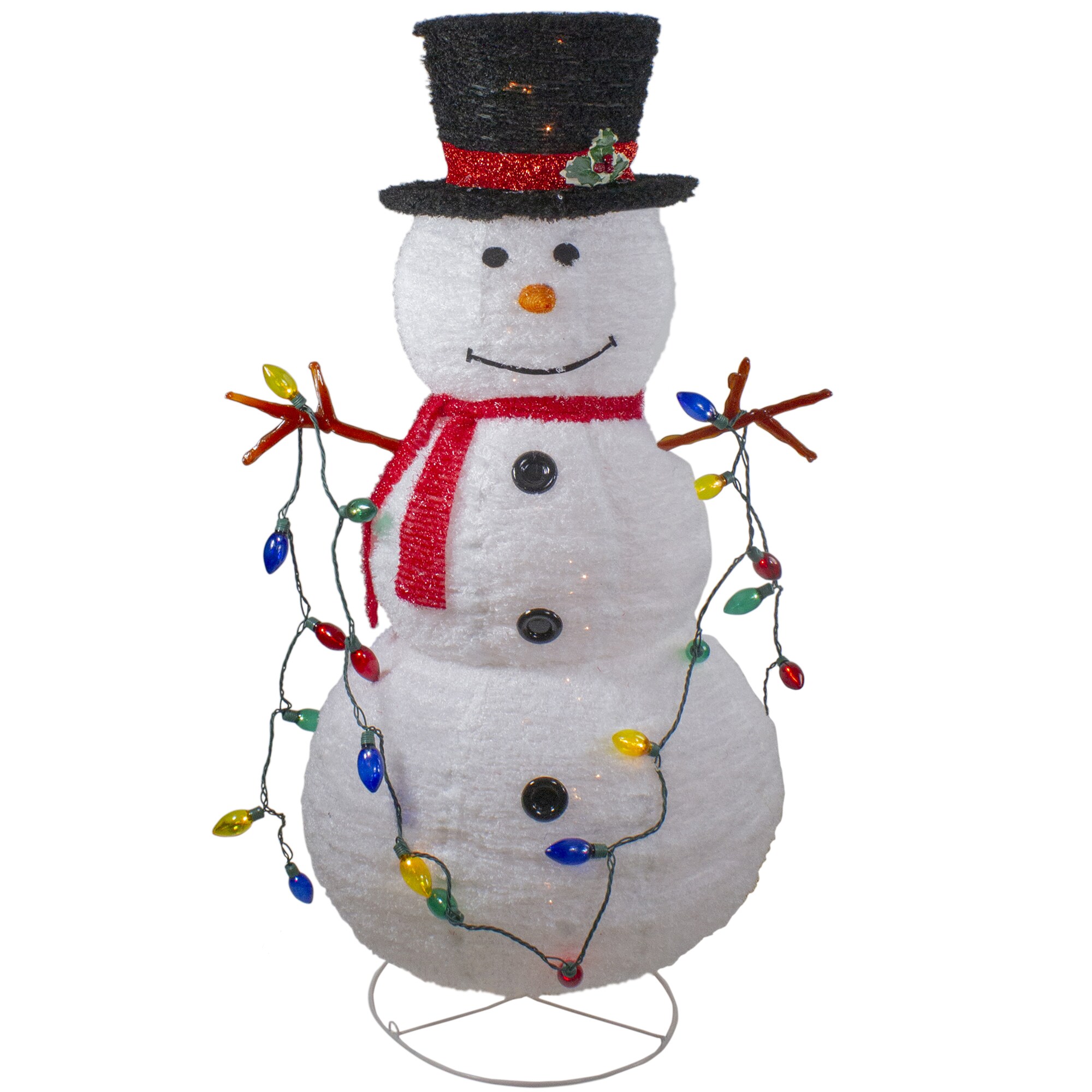 Northlight 48-in Snowman Light Display With Multicolor Incandescent 