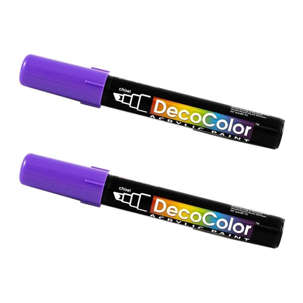 Jam Paper Chisel Tip Acrylic Paint Markers, Violet Purple, 2/Pack | 526315VIA