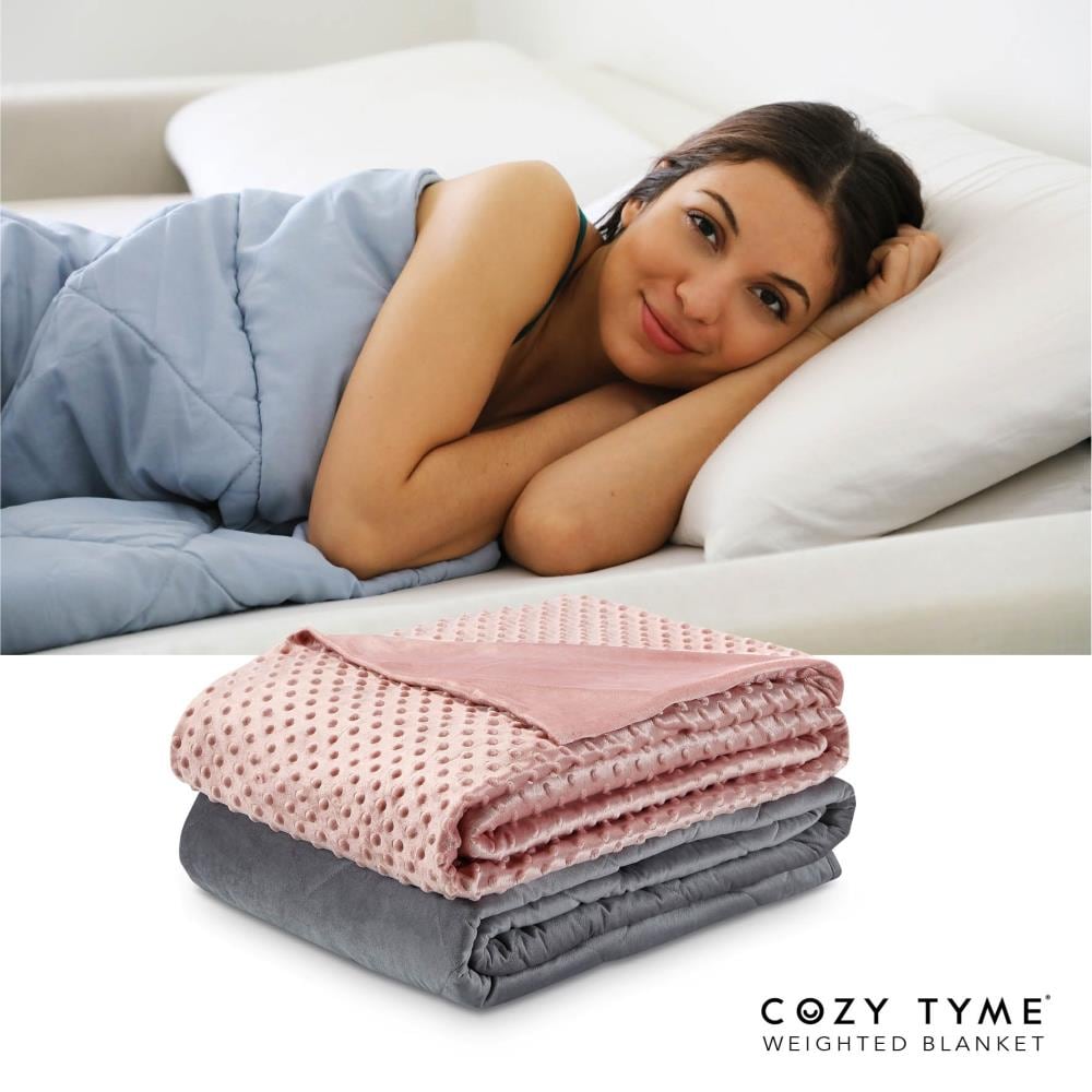 Cozy Tyme B17020-20BHK-LS Eshe Blush 72-in x 80-in Cotton Weighted blanket
