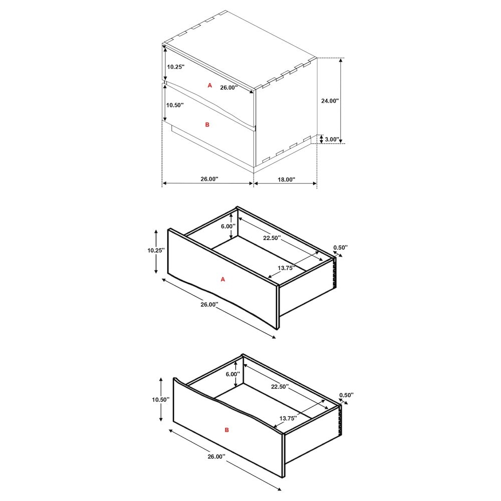 FurniFact BO3339591WHT nightstands - View #4