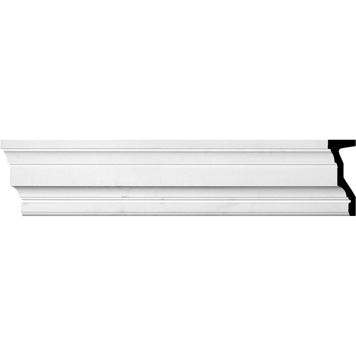 Ekena Millwork MLD03X07ST-CASE-12 Standard Moulding 7-1/8-in x 7-ft 10-1/2-in Primed Urethane MLD03X07ST-CASE-12 Crown Moulding 12 -Pack
