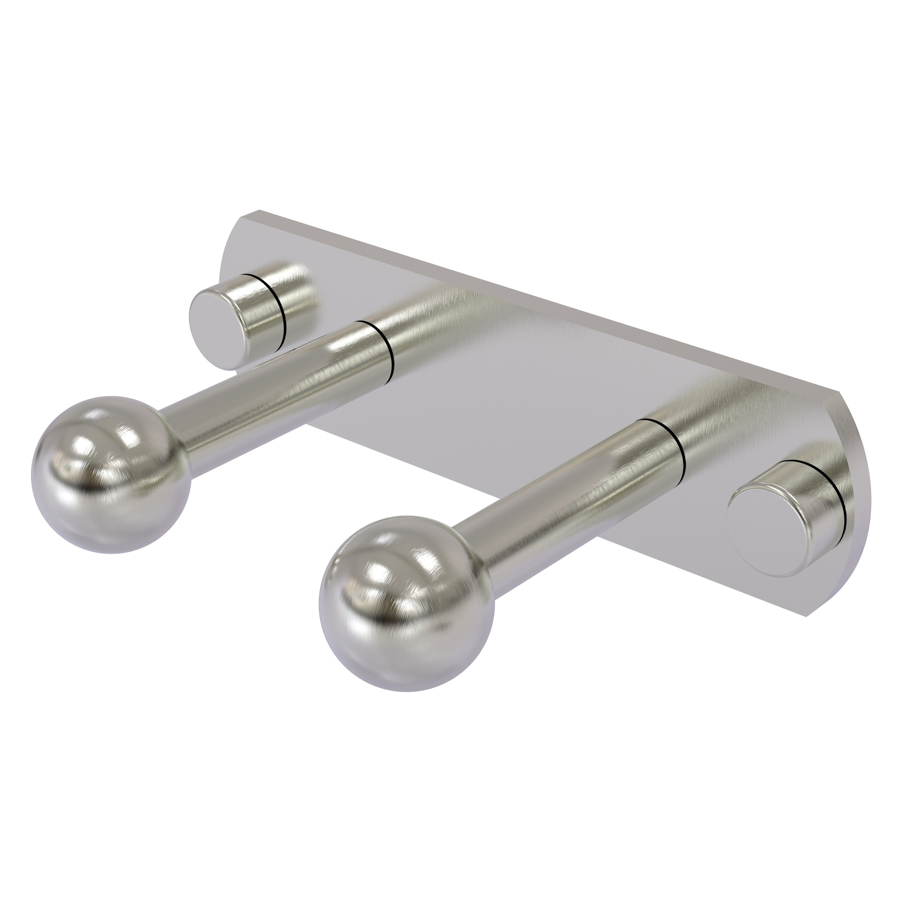 Allied Brass P1000-20-2-SN Prestige Skyline Satin Nickel Double -Hook Wall mount Towel Hook