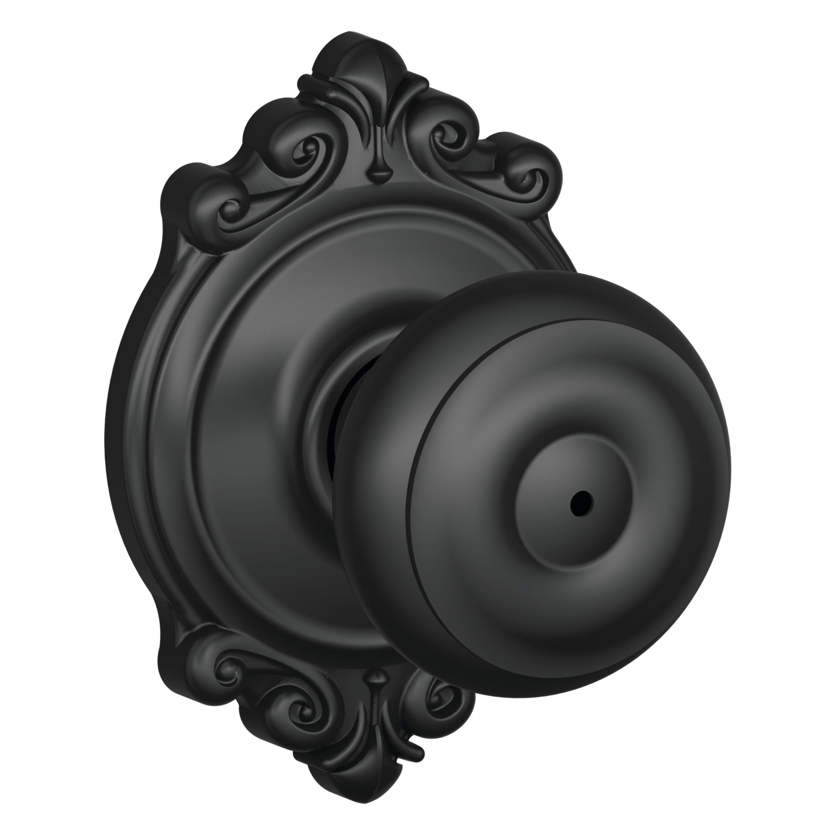 Schlage F40 GEO 622 BRK Georgian-Brookshire Matte Black Interior Bed/Bath Privacy Door Knob