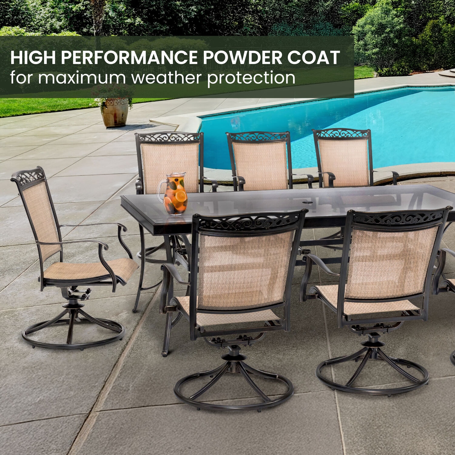 Hanover FNTDN9PCSWG Patio-Dining-Sets - View #5
