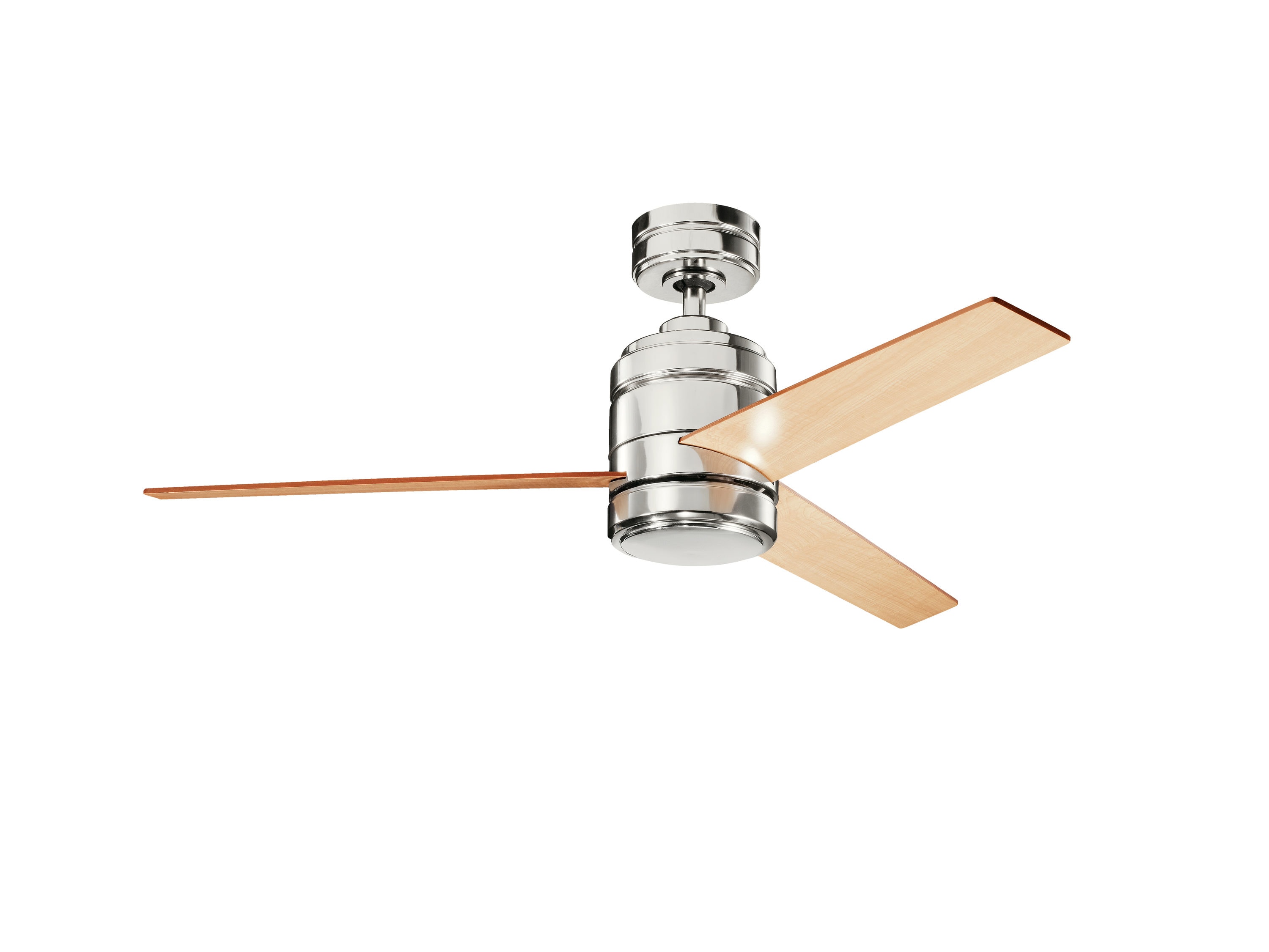 Kichler Arkwright 7.5-in Polished Nickel Indoor Ceiling Fan with Remote  (3-Blade) in the Ceiling Fans department at