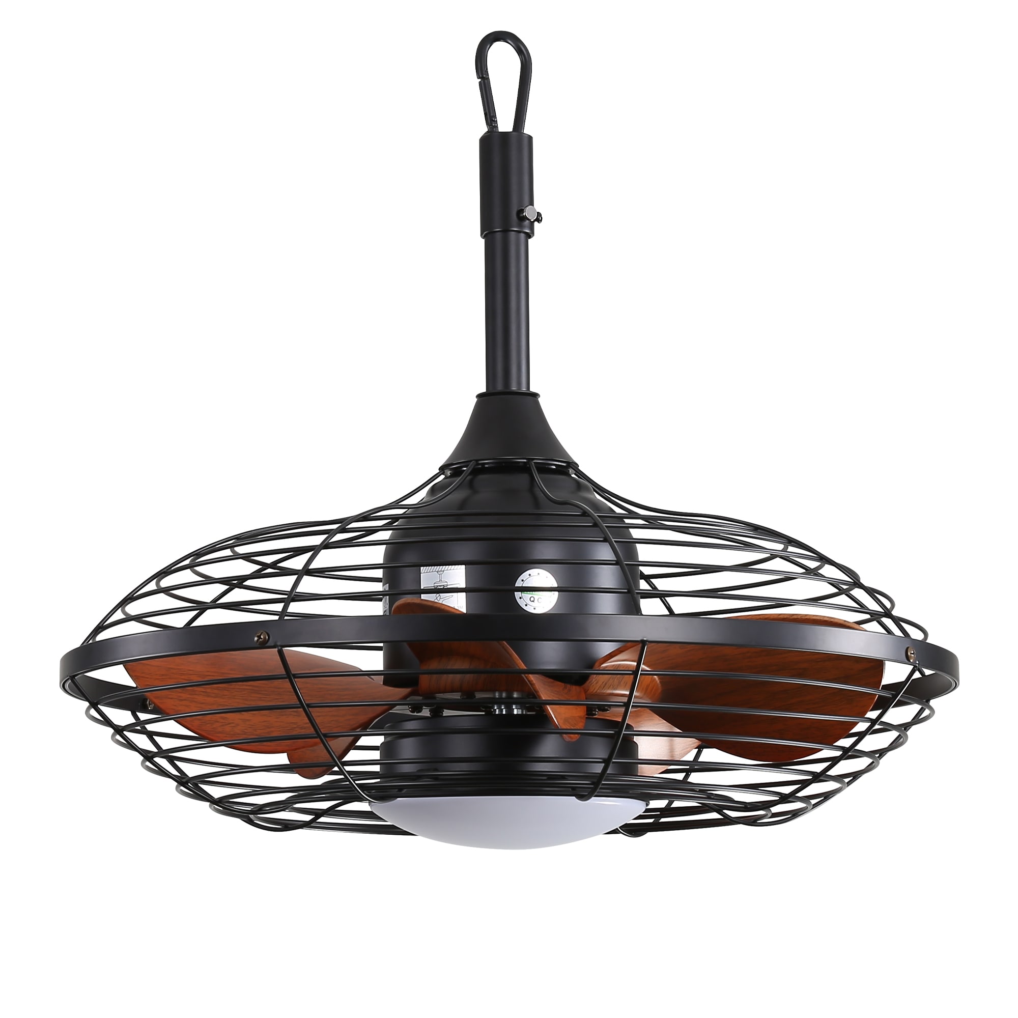 Yardreeze KBS-W20K042 20-in Black with Red Blades Plug-in Ceiling Fan With Light and Remote ( 5 -Blade )