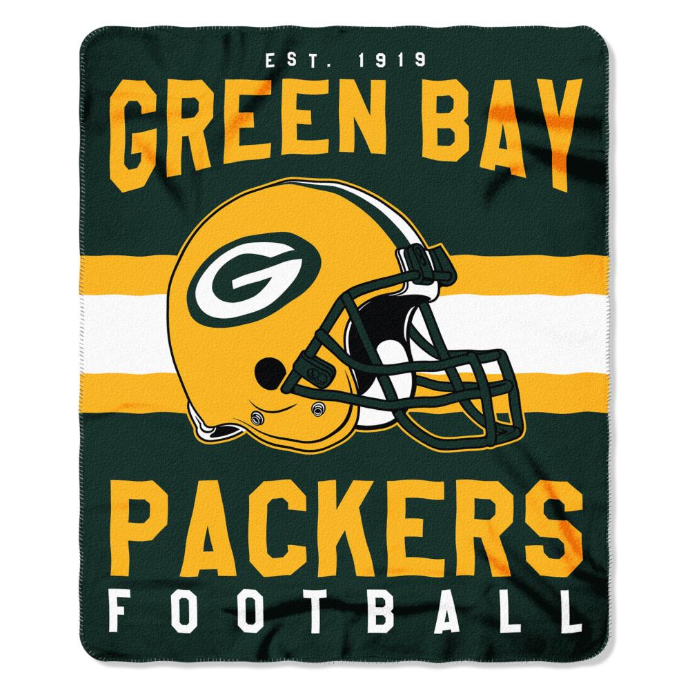 The Northwest Company 1NFL031030017RET Green Bay Packers Singular Fleece Multi Throw