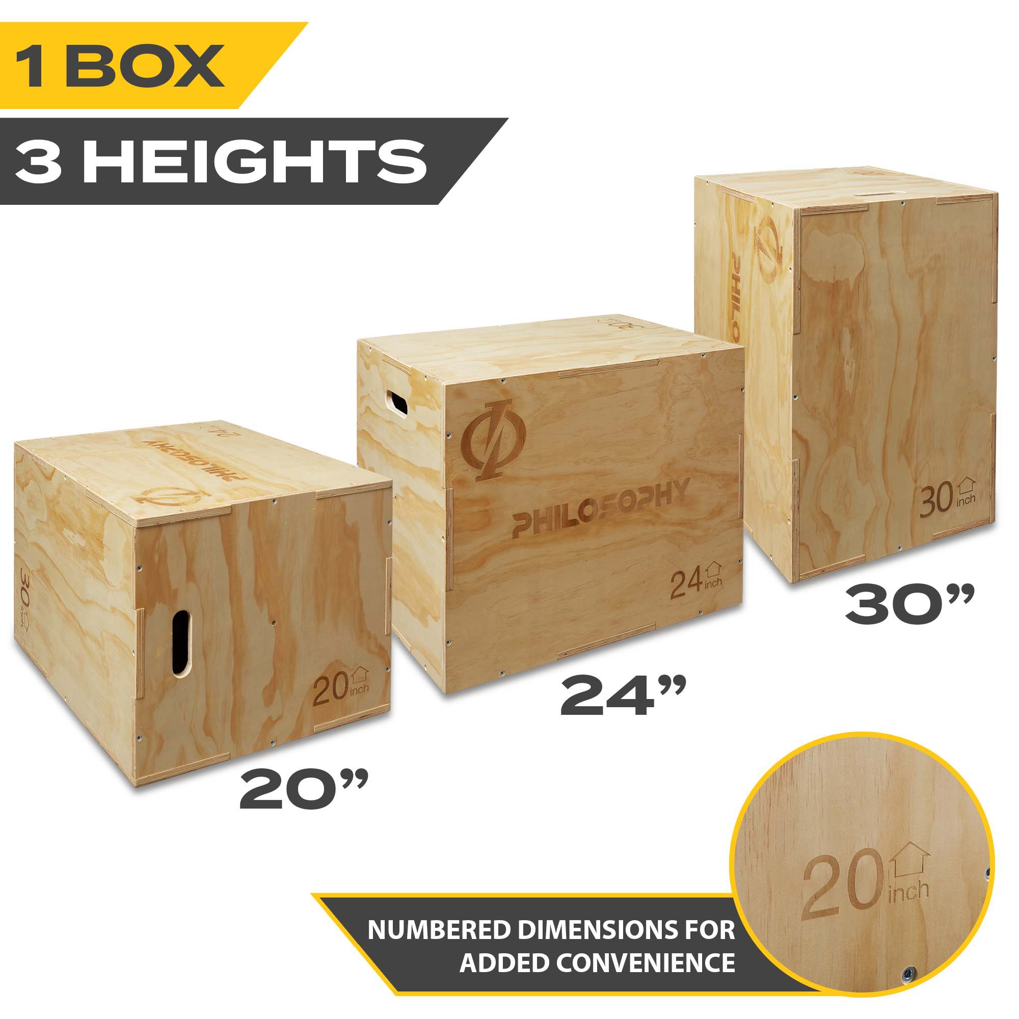 Philosophy Gym FIT-PLYO-3240W-NAT Plyo-Boxes-Platforms - View #2