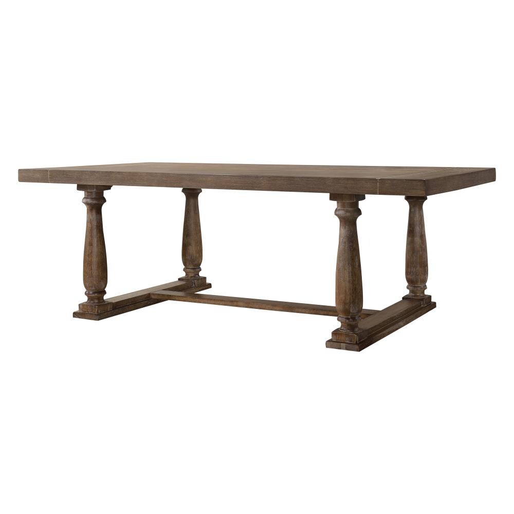 ACME FURNITURE Bernard Weathered Oak Traditional Dining Table