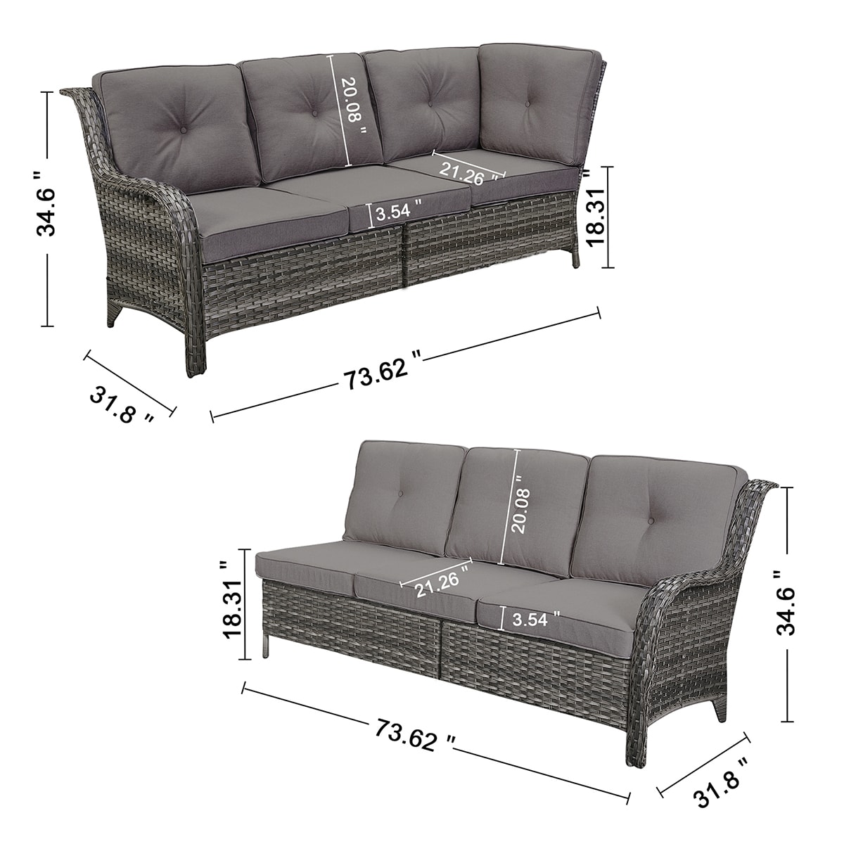 Rilyson FSAPGY13-3 Patio-Sofas-Daybeds - View #3