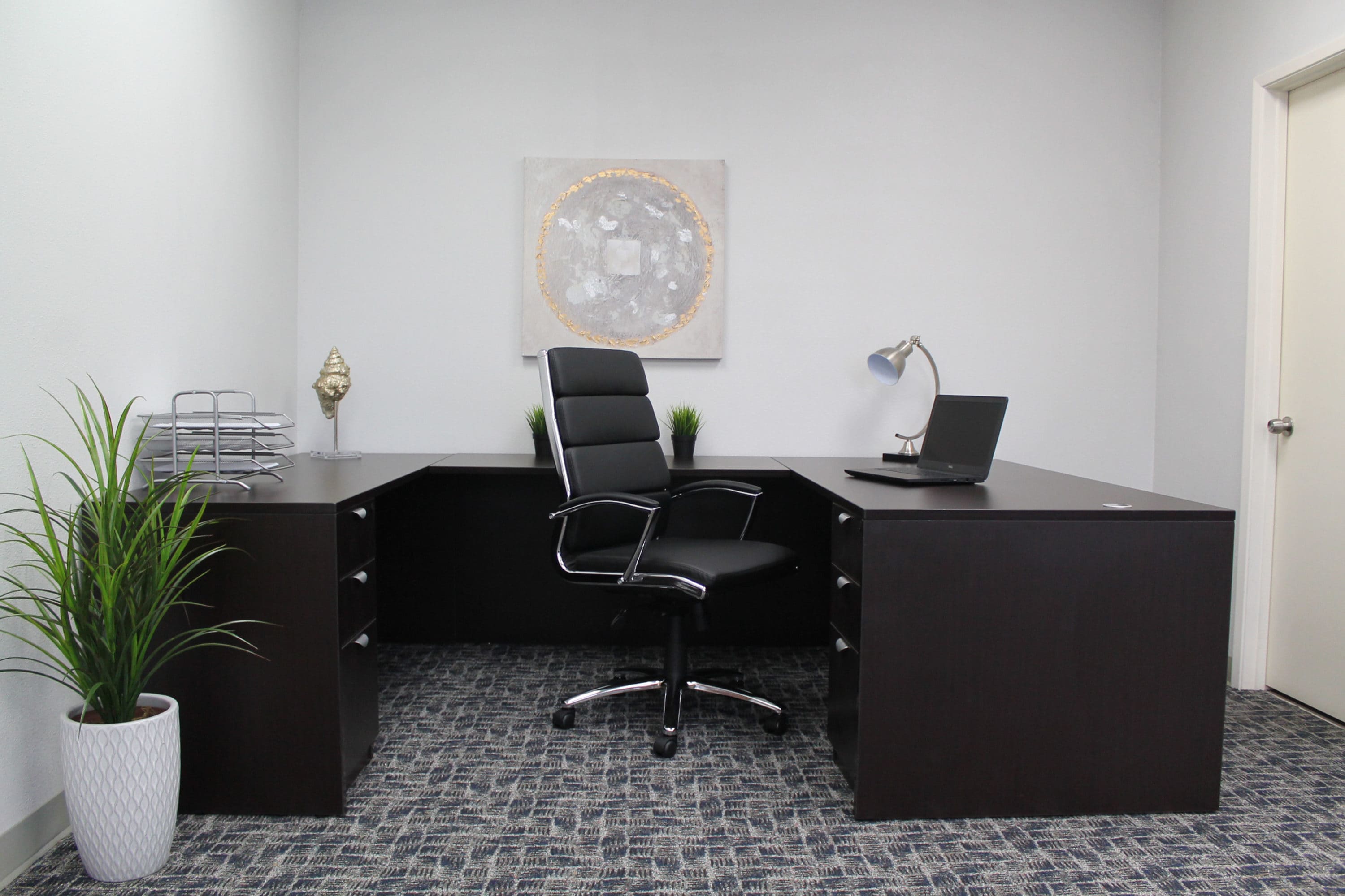 Black High-Back Leather Executive Swivel Office Chair