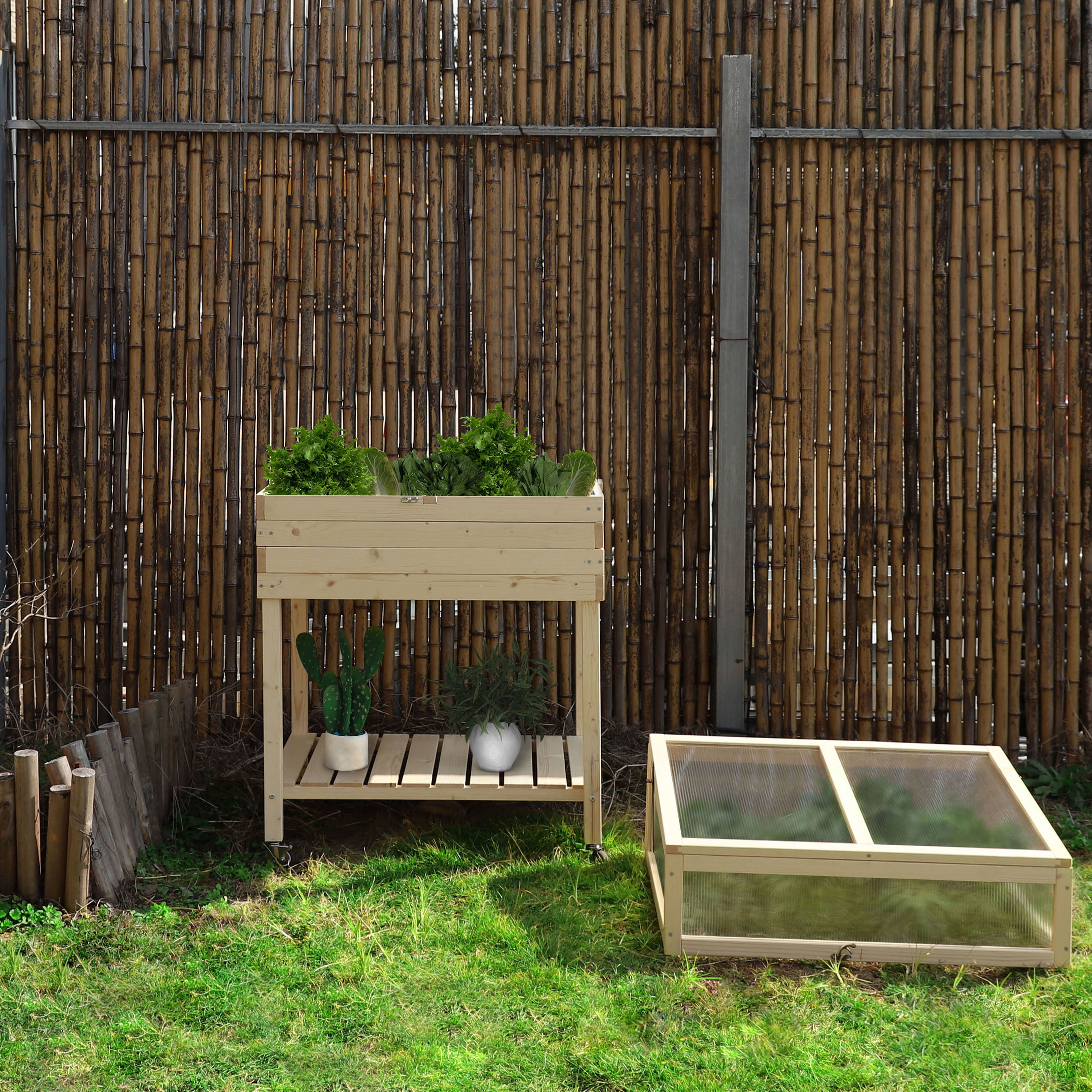 Raised Garden Bed Planter Box with Four Wheels - veikous – Veikous